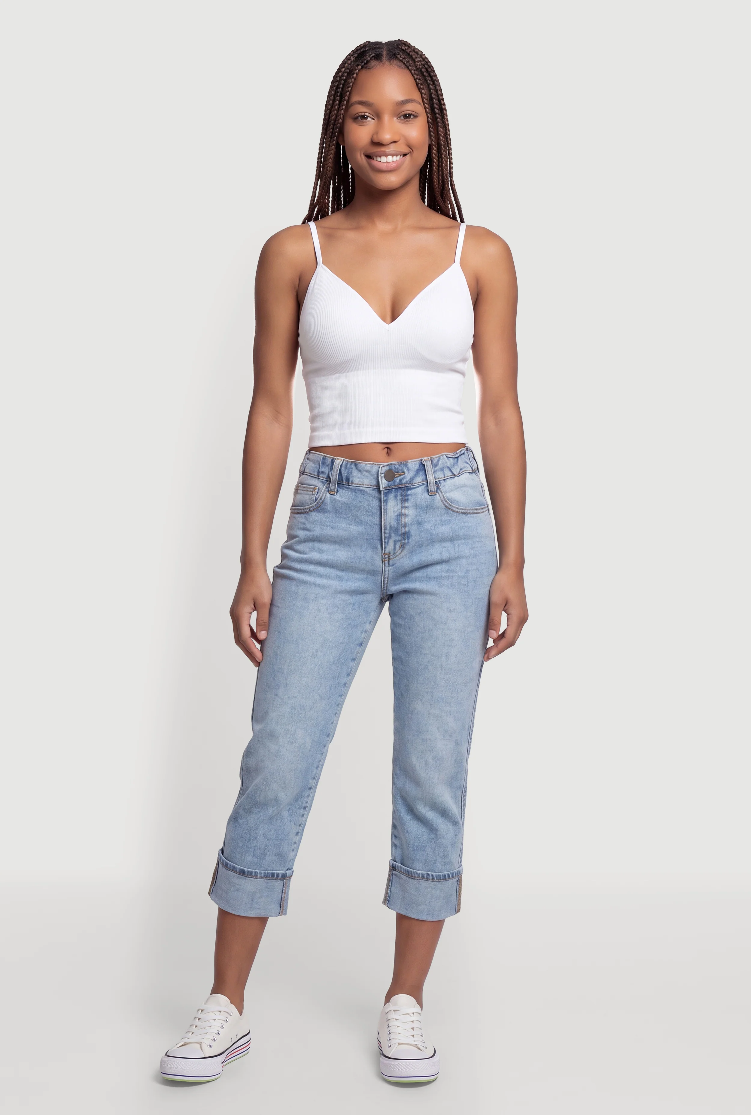 Seamless V-Neck Cropped Cami