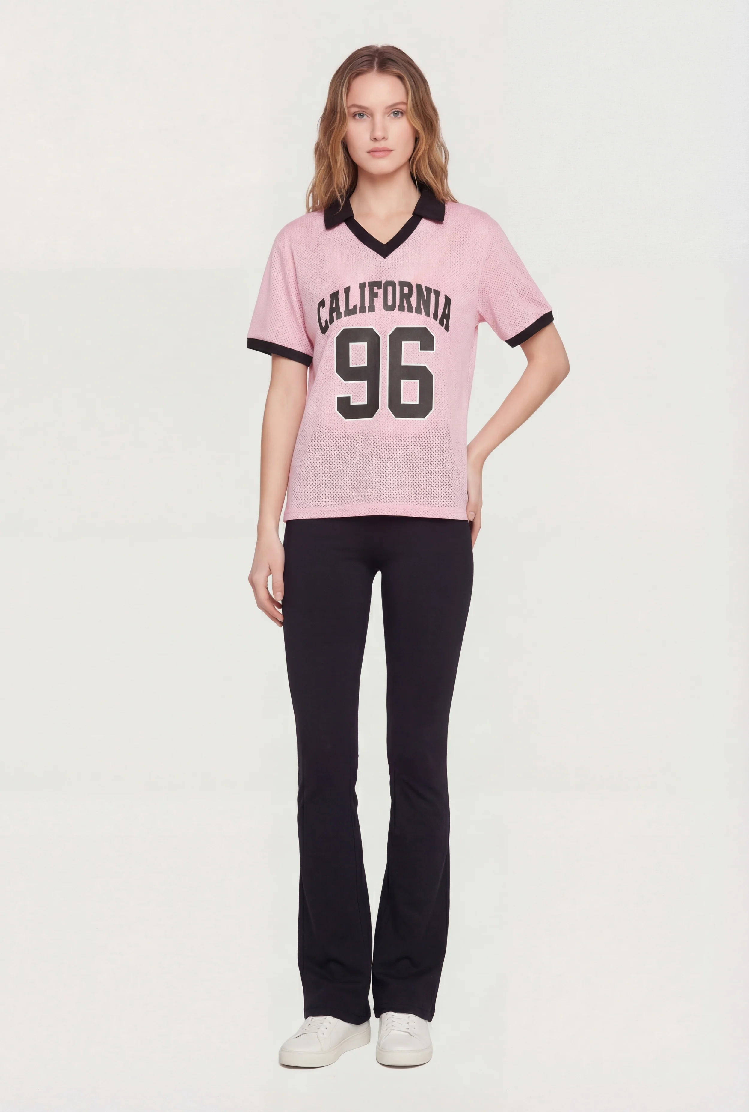 California 96 Collared Graphic Jersey Top