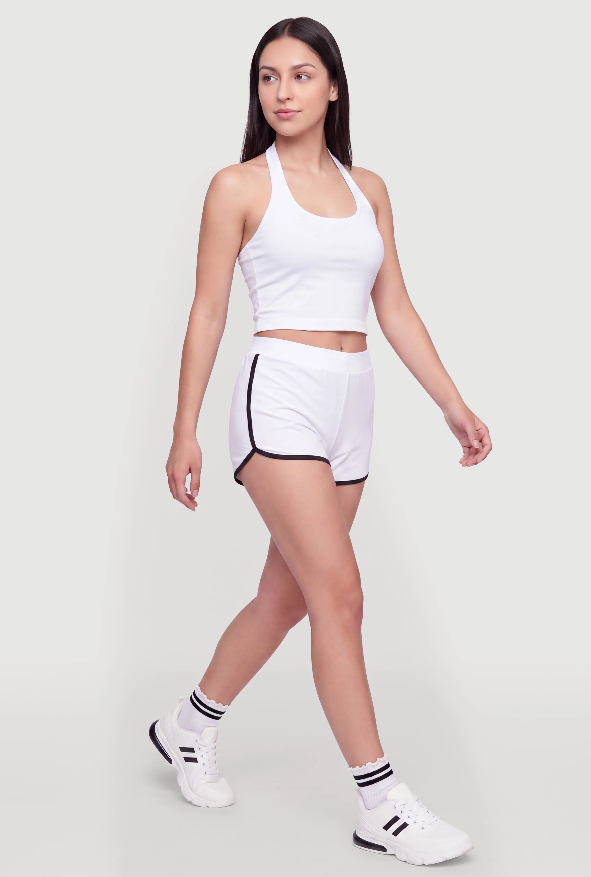 Padded Shelf Bra Cropped Halter Top