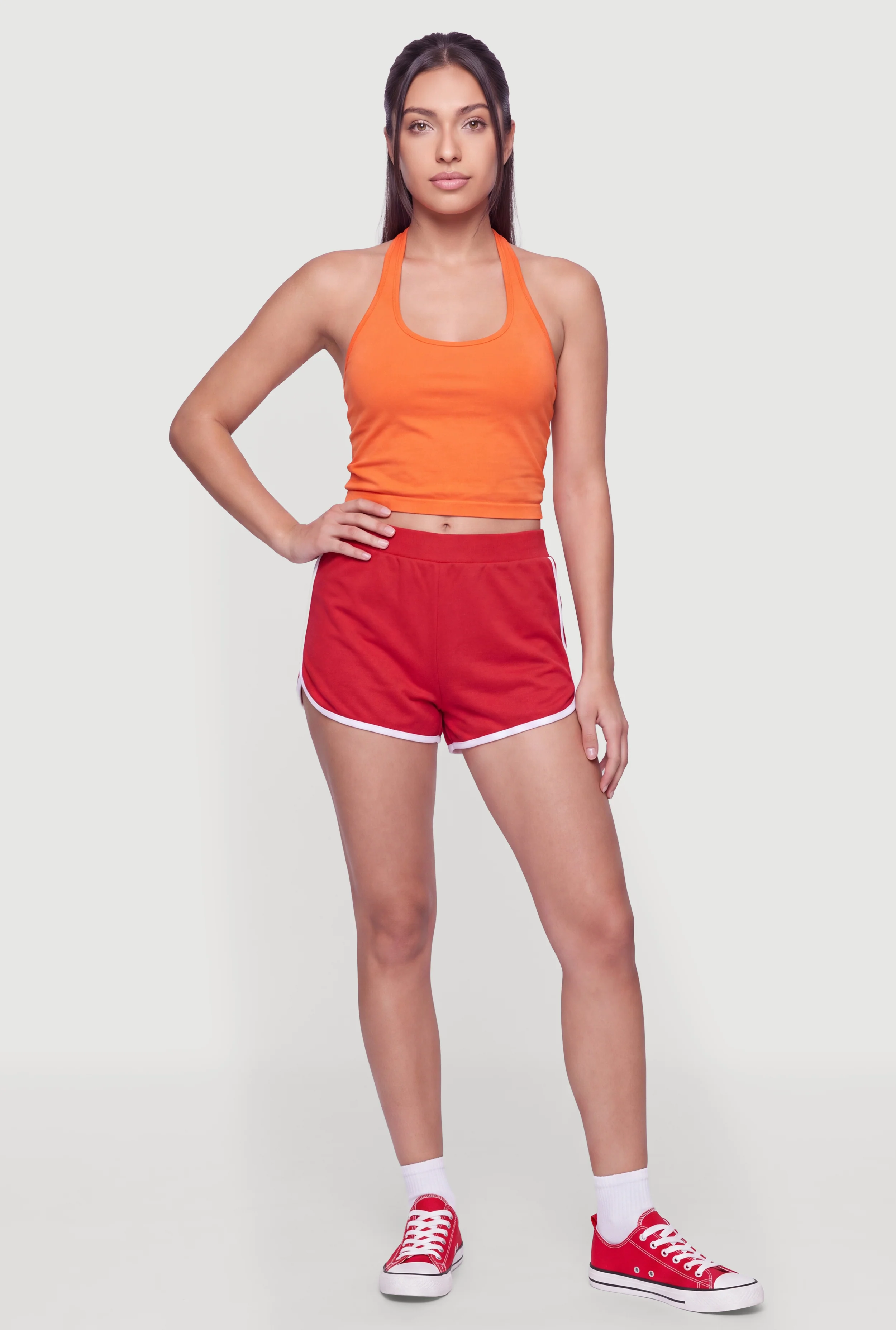 Padded Shelf Bra Cropped Halter Top