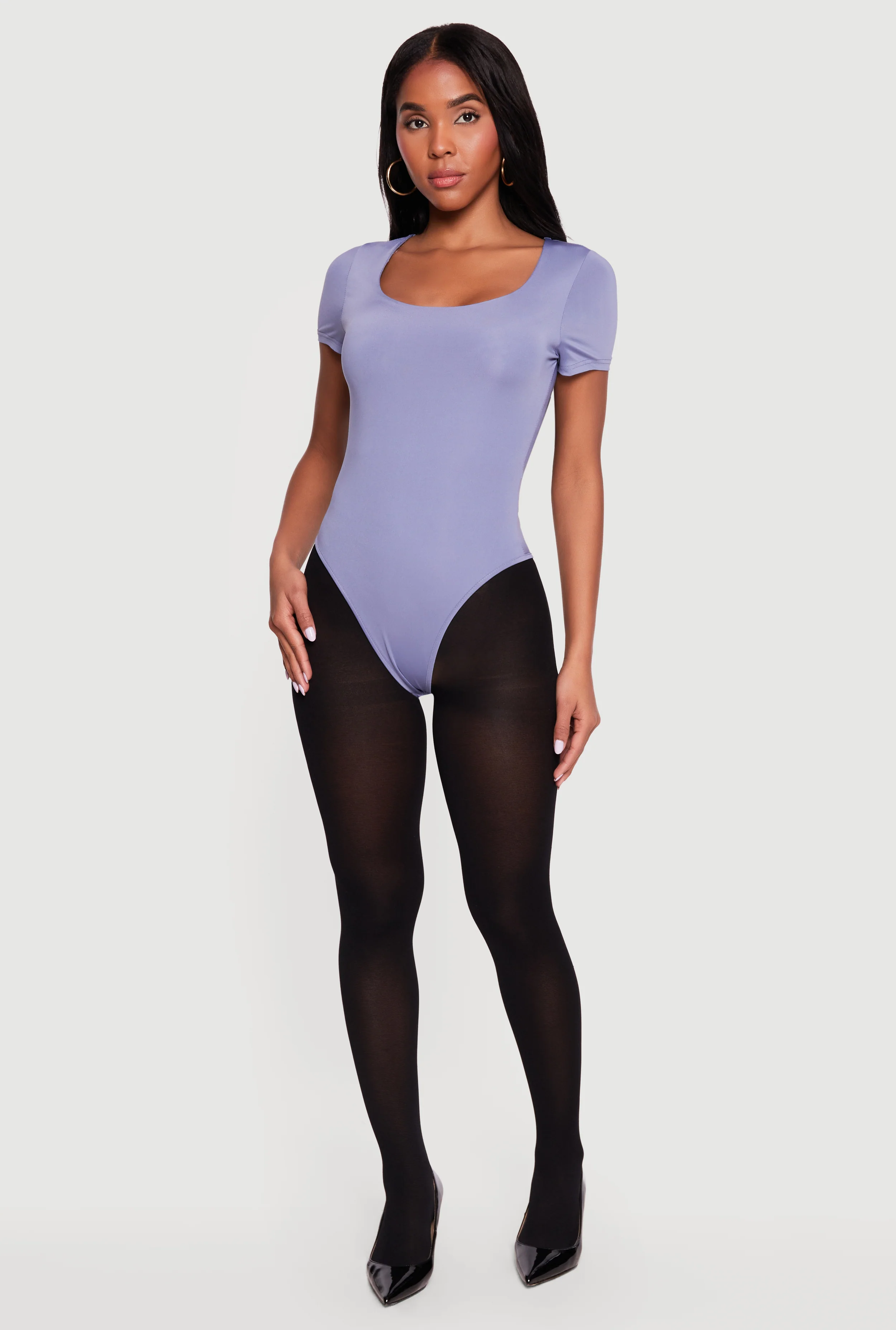 Short Sleeve Scoop Neck Bodysuit