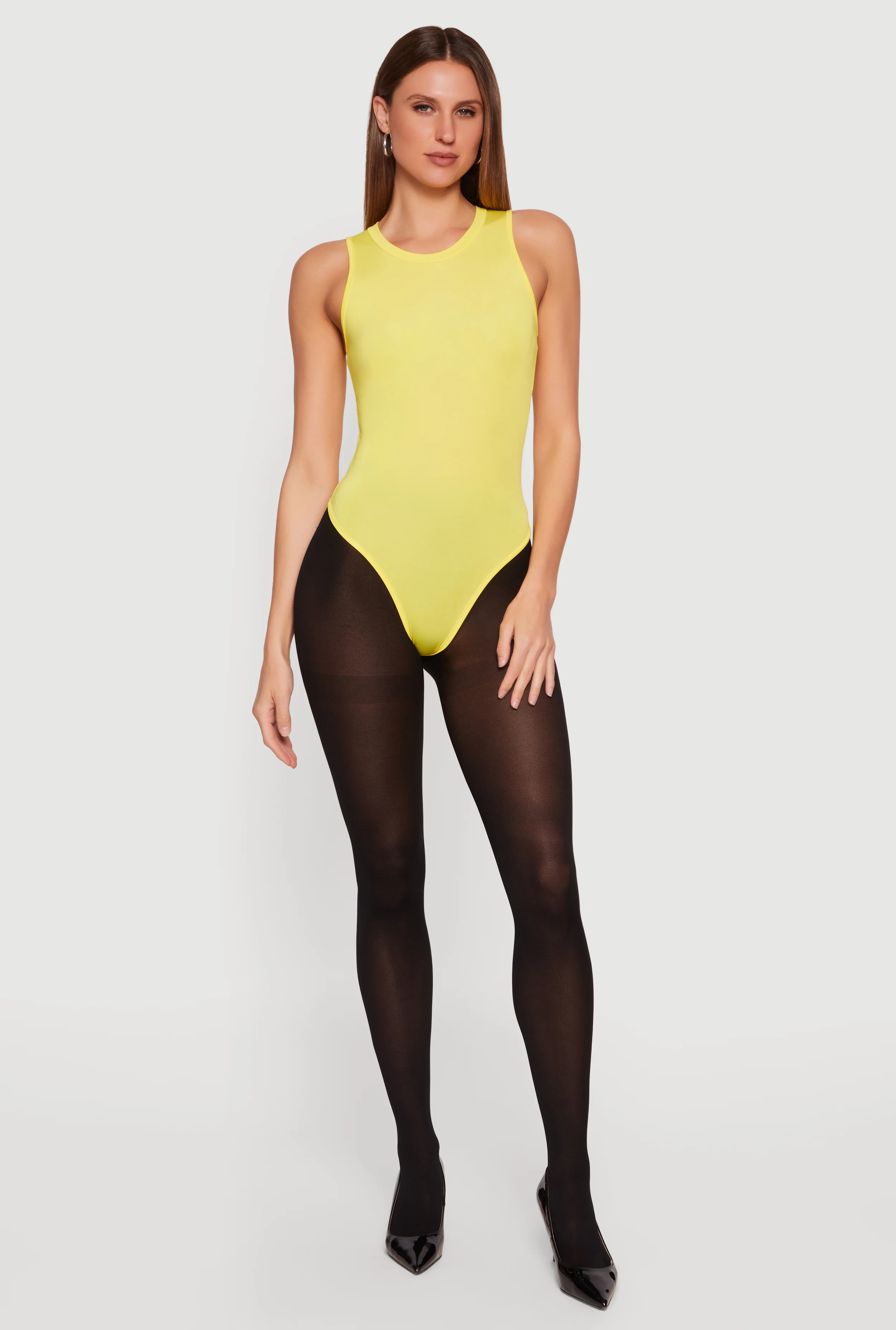 Scoop Neck Racerback Bodysuit