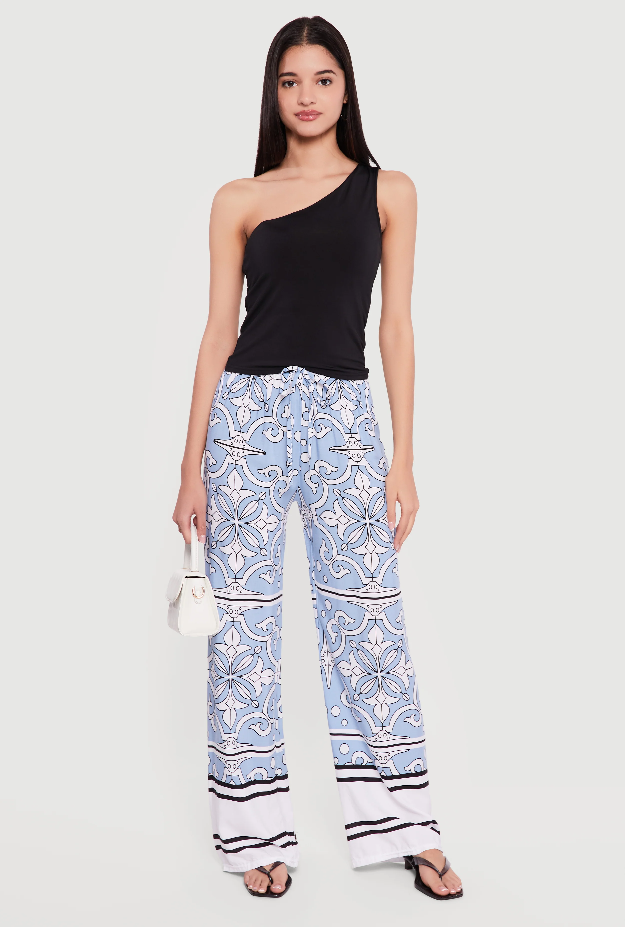 Double Layered One Shoulder Blouse