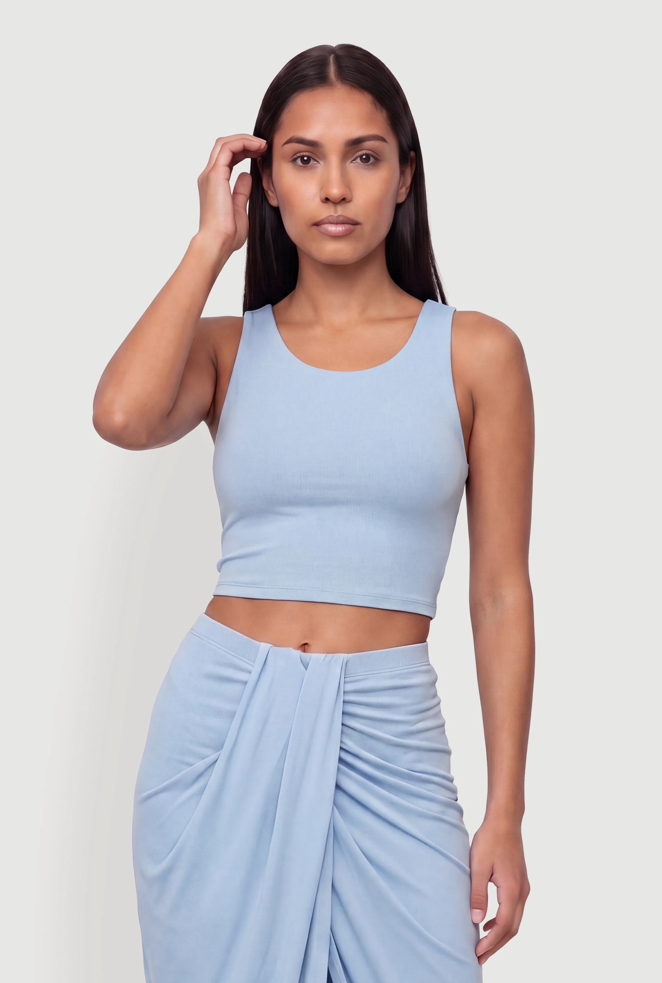 Solid Cropped Tank Top