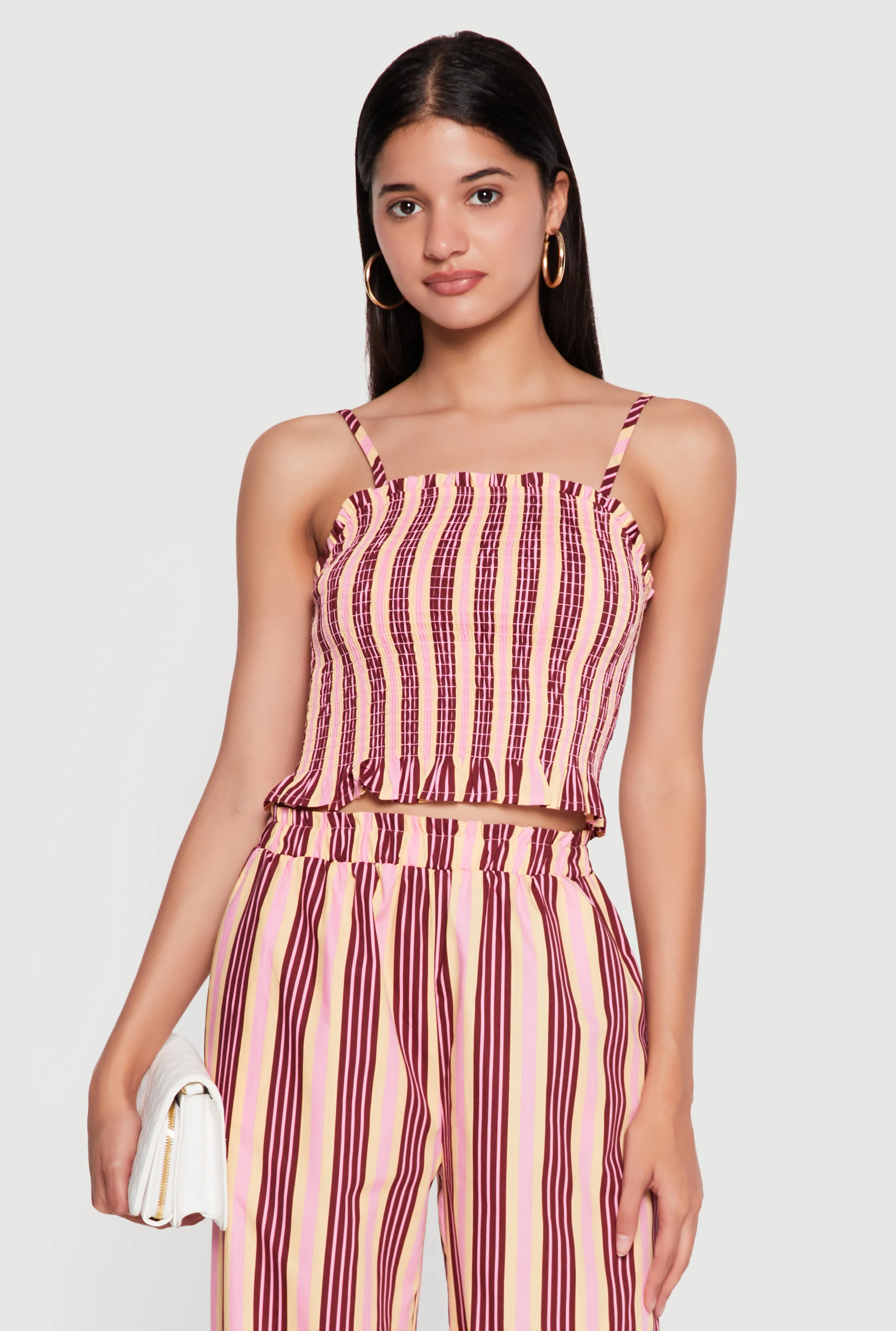 Smocked Striped Cami