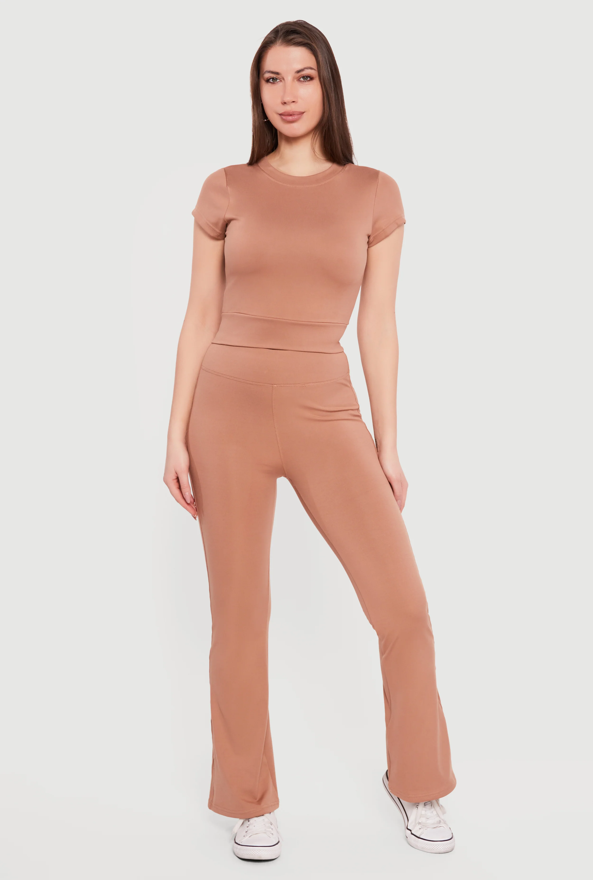 High Waisted Slim Bootcut Tummy Tucker Yoga Pants