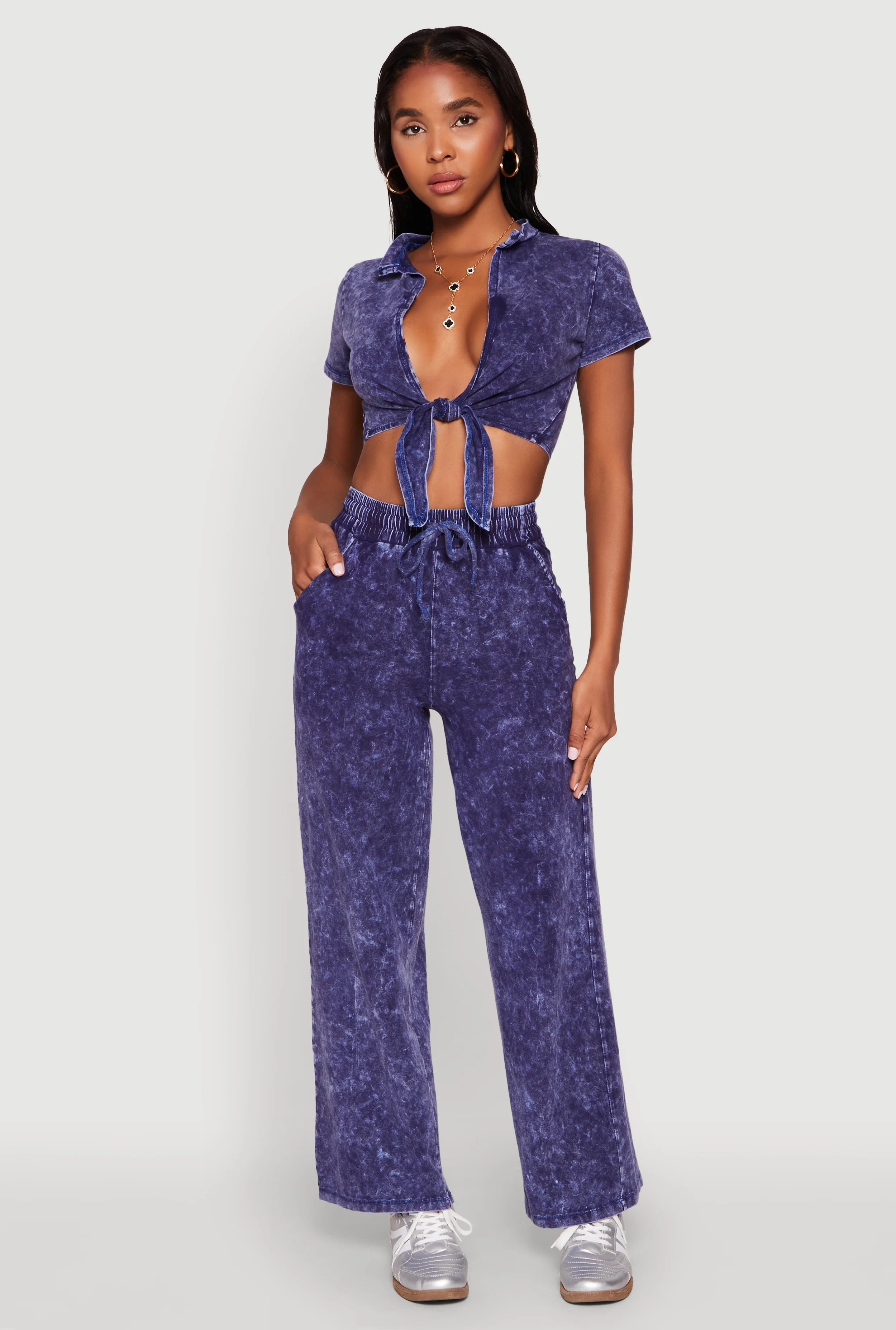 Mineral Wash Straight Leg Sweatpants
