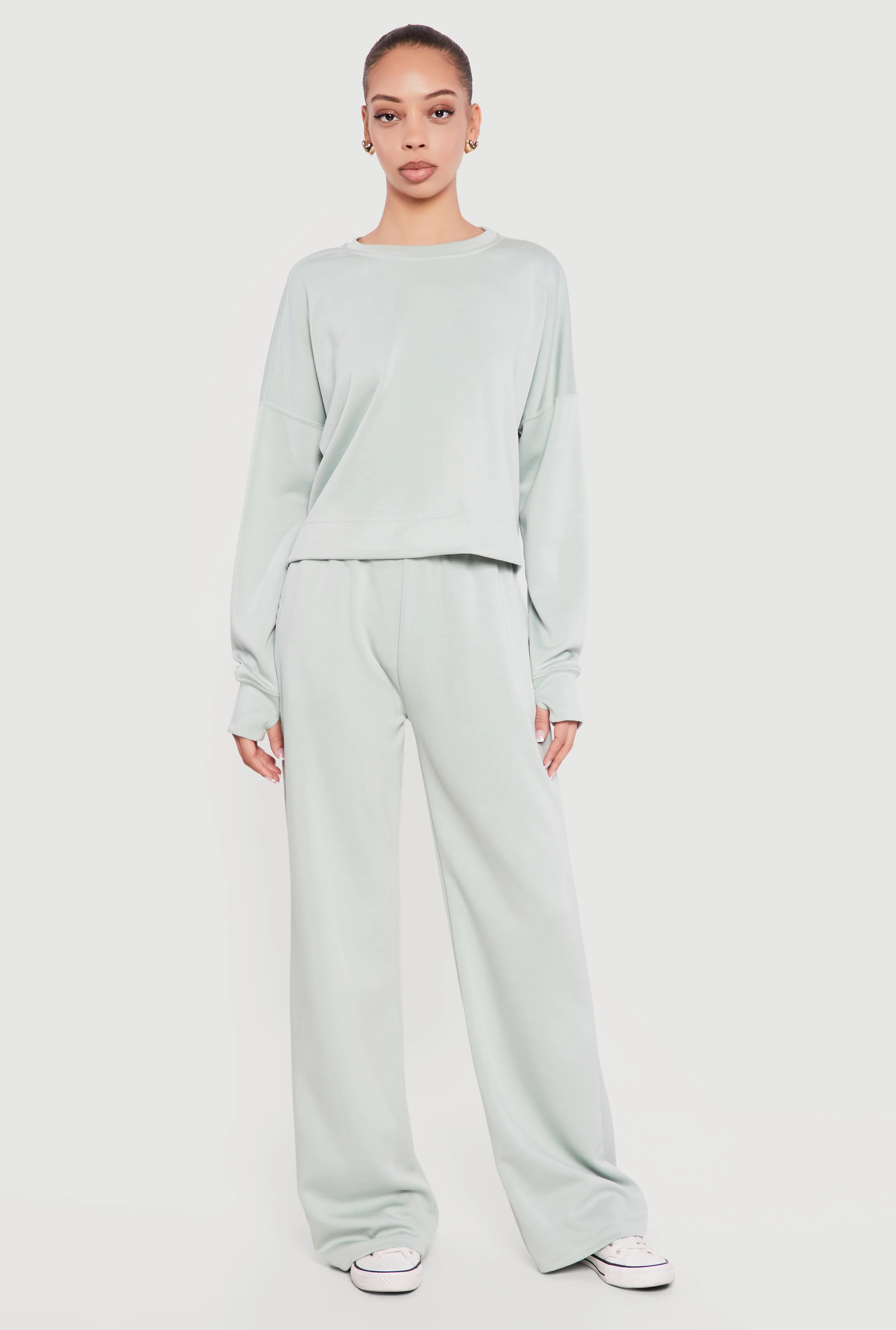 Mid Rise Pull On Pocket Pants