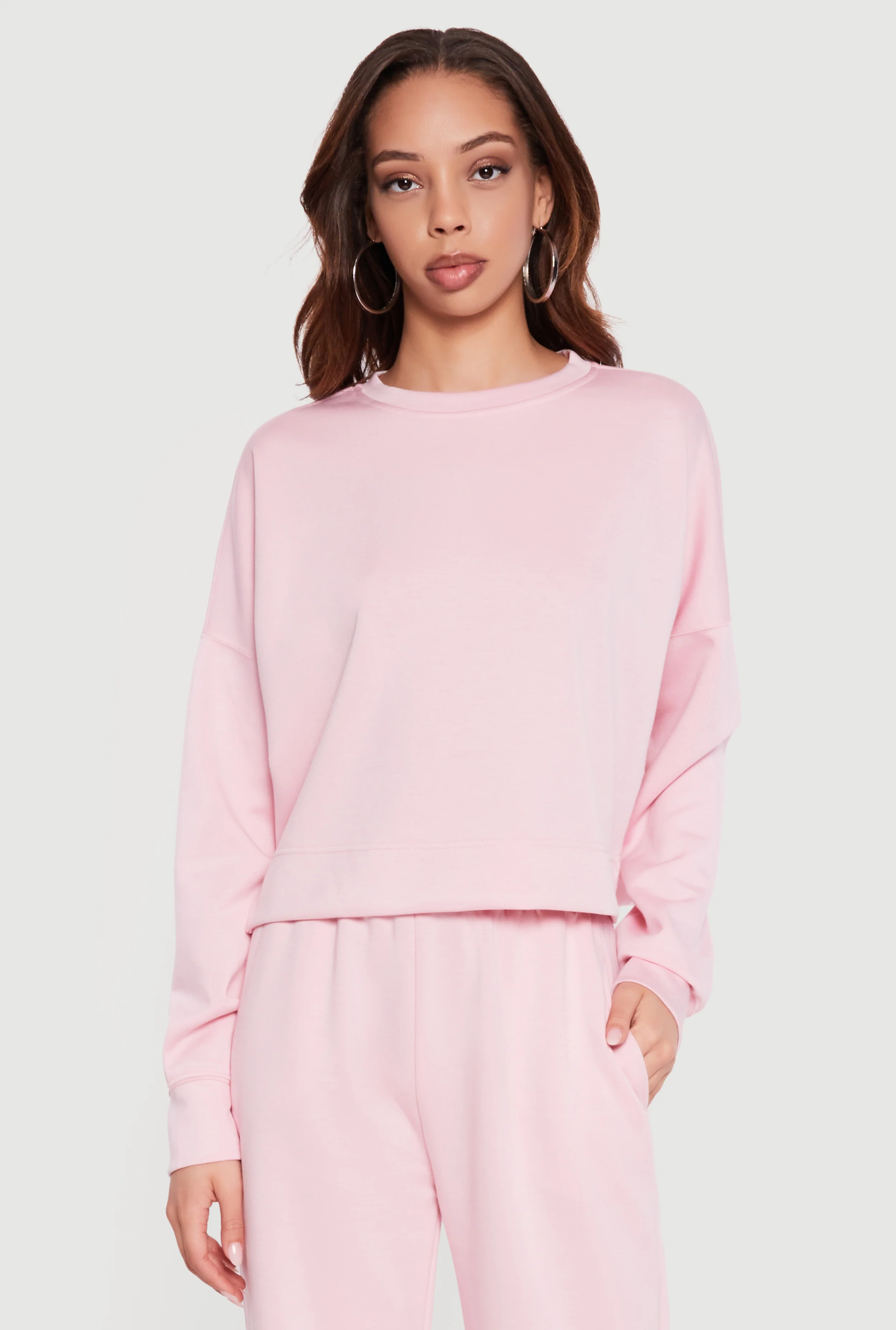 Long Sleeve Crew Neck Pullover Sweatshirt