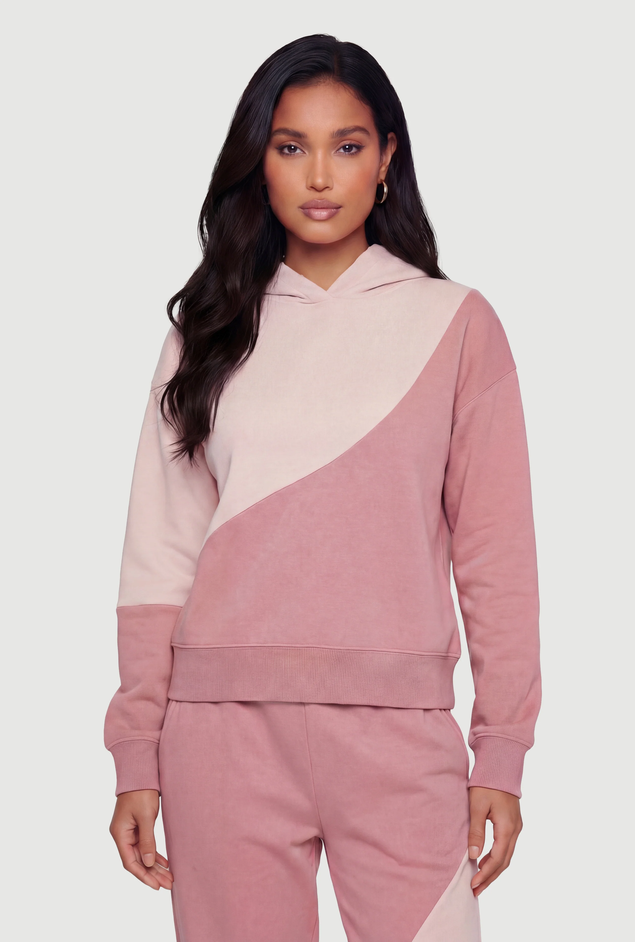 Two Tone Fleece Pullover Hoodie