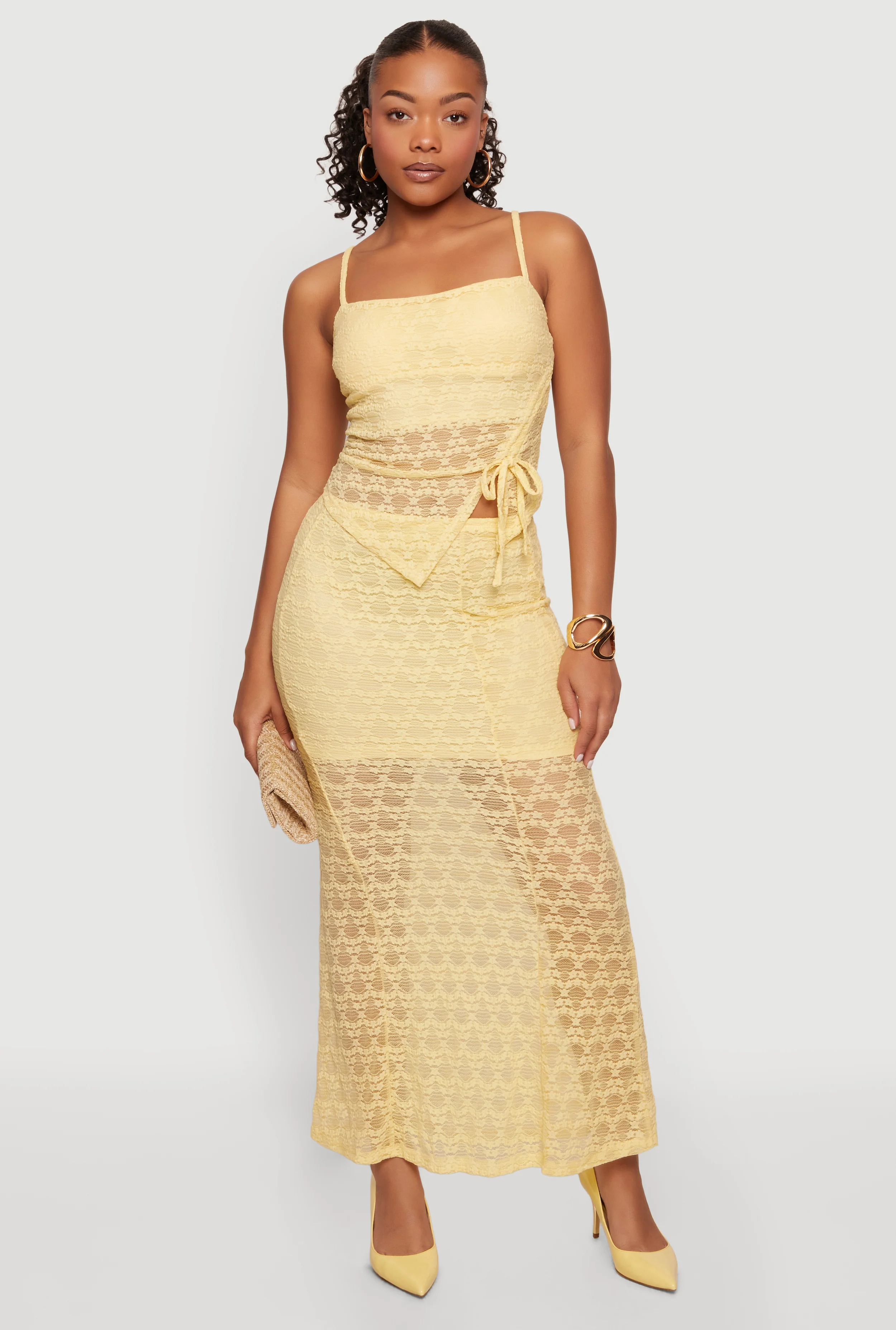 Lace High Waisted Mermaid Skirt