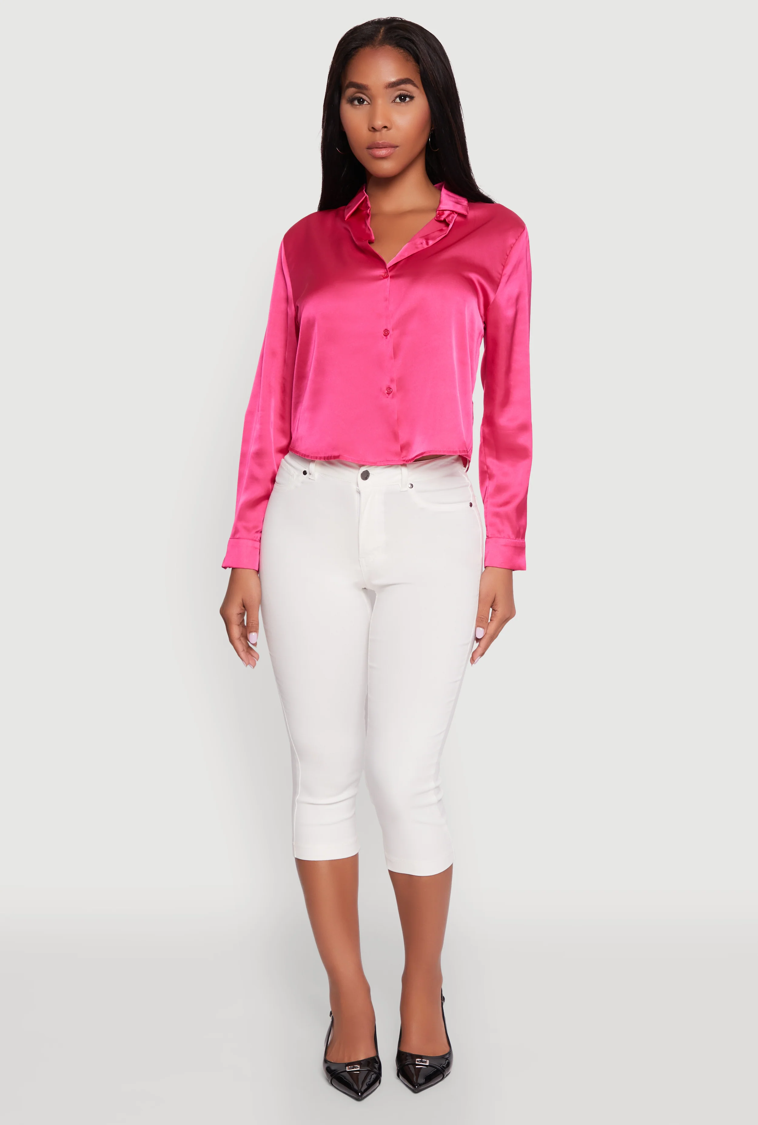 Satin Long Sleeve Shirt