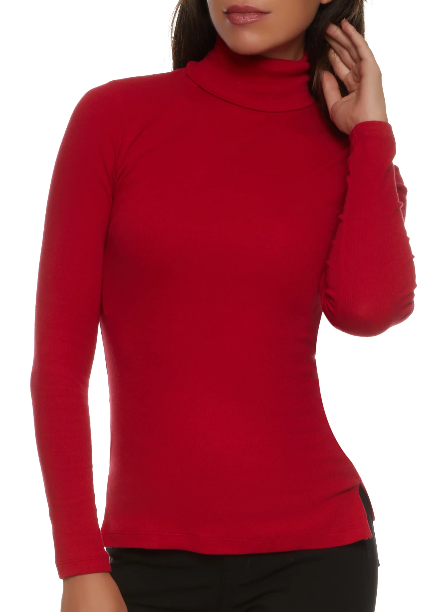 Basic Turtleneck Long Sleeve Top
