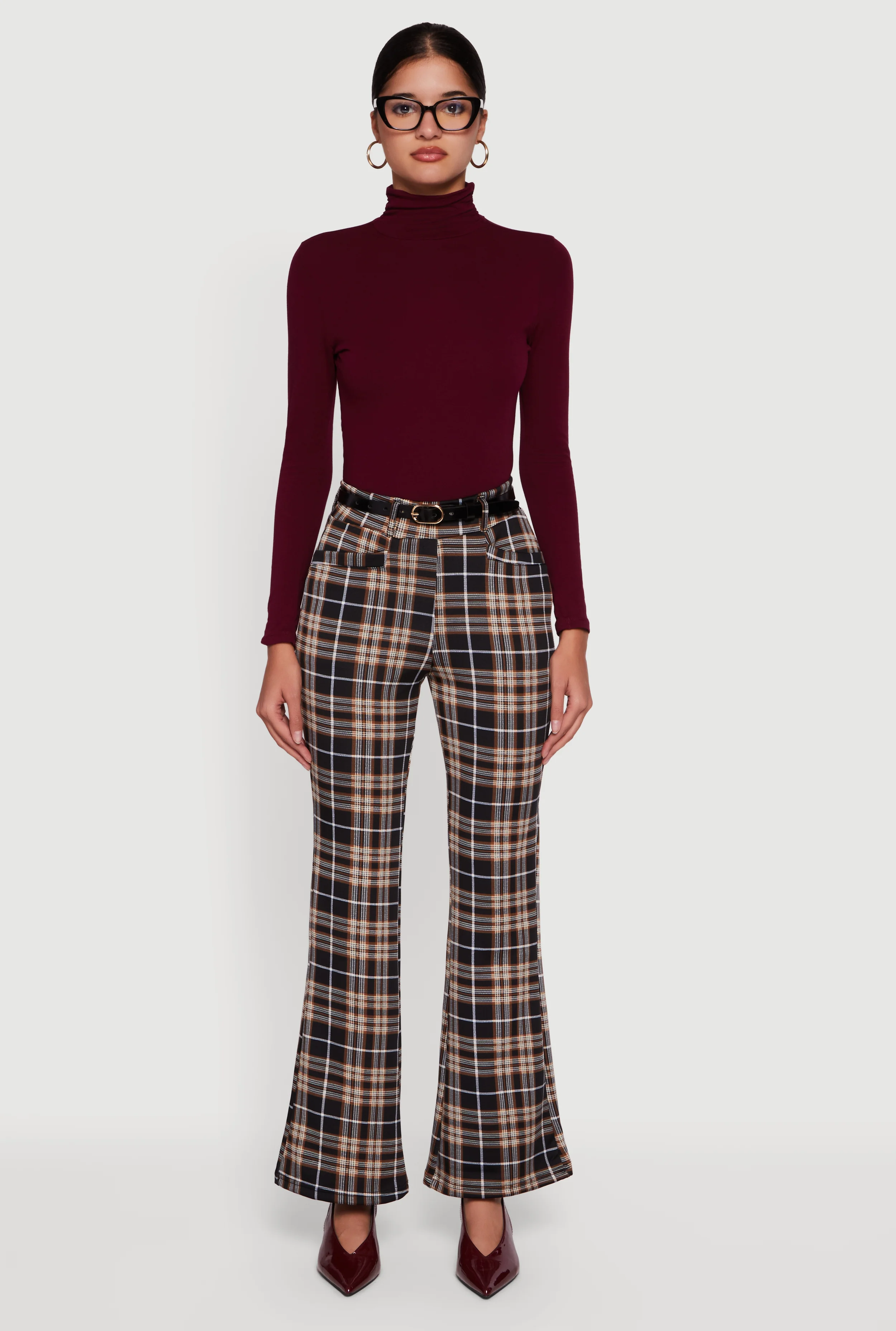 Long Sleeve Ruched Turtleneck Tee