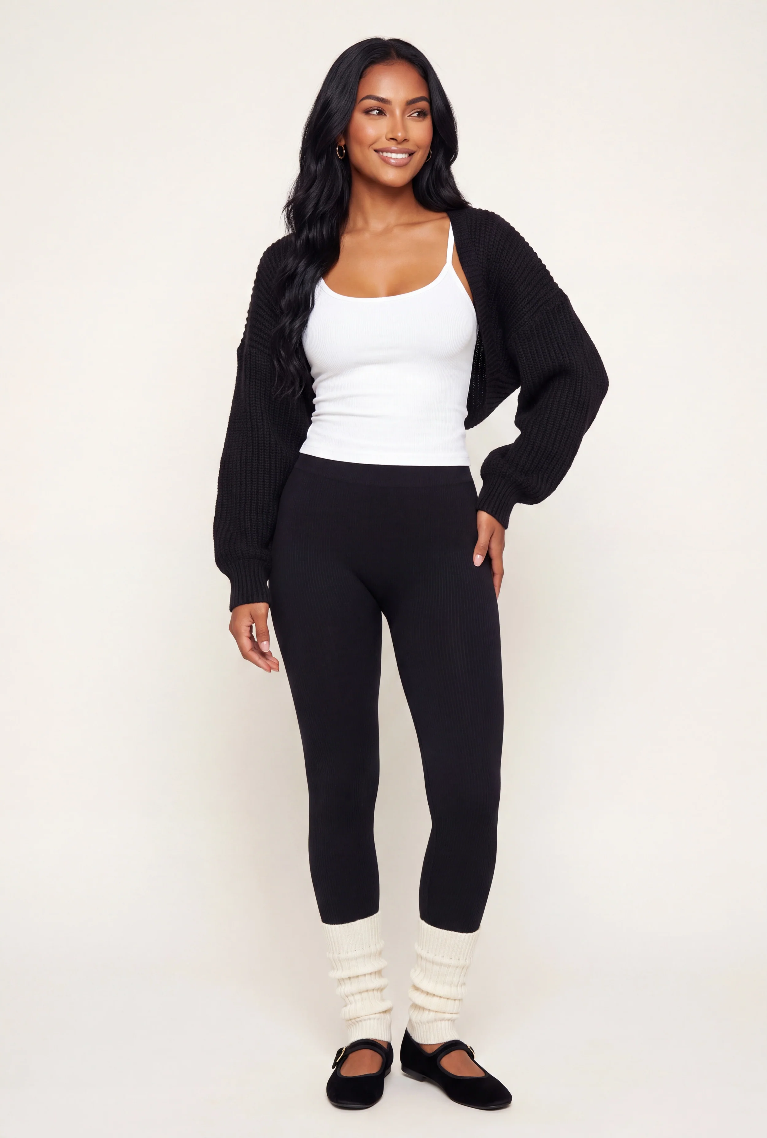 Drop Shoulder Open Front Crochet Shrug