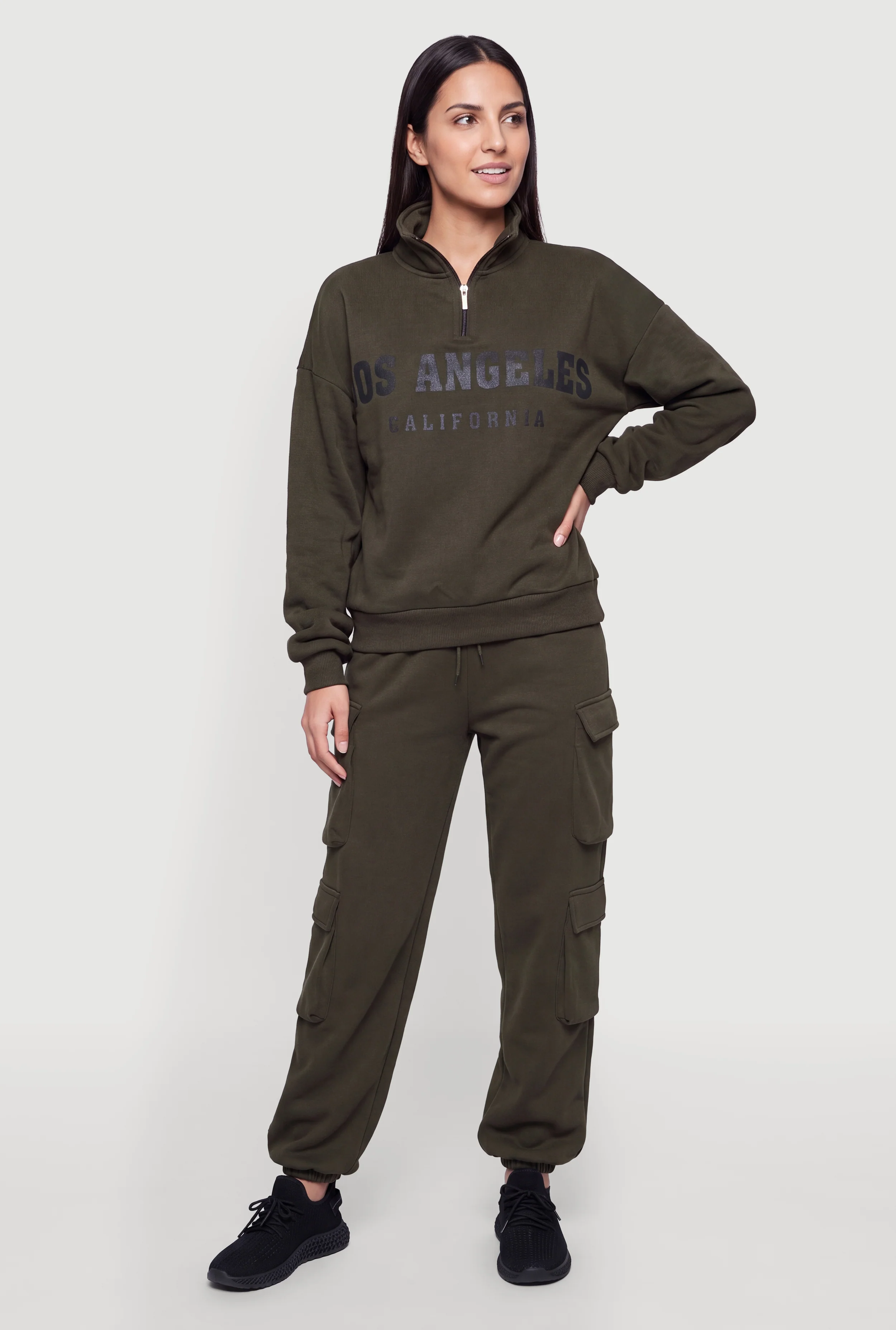 Drawstring Waist Cargo Joggers