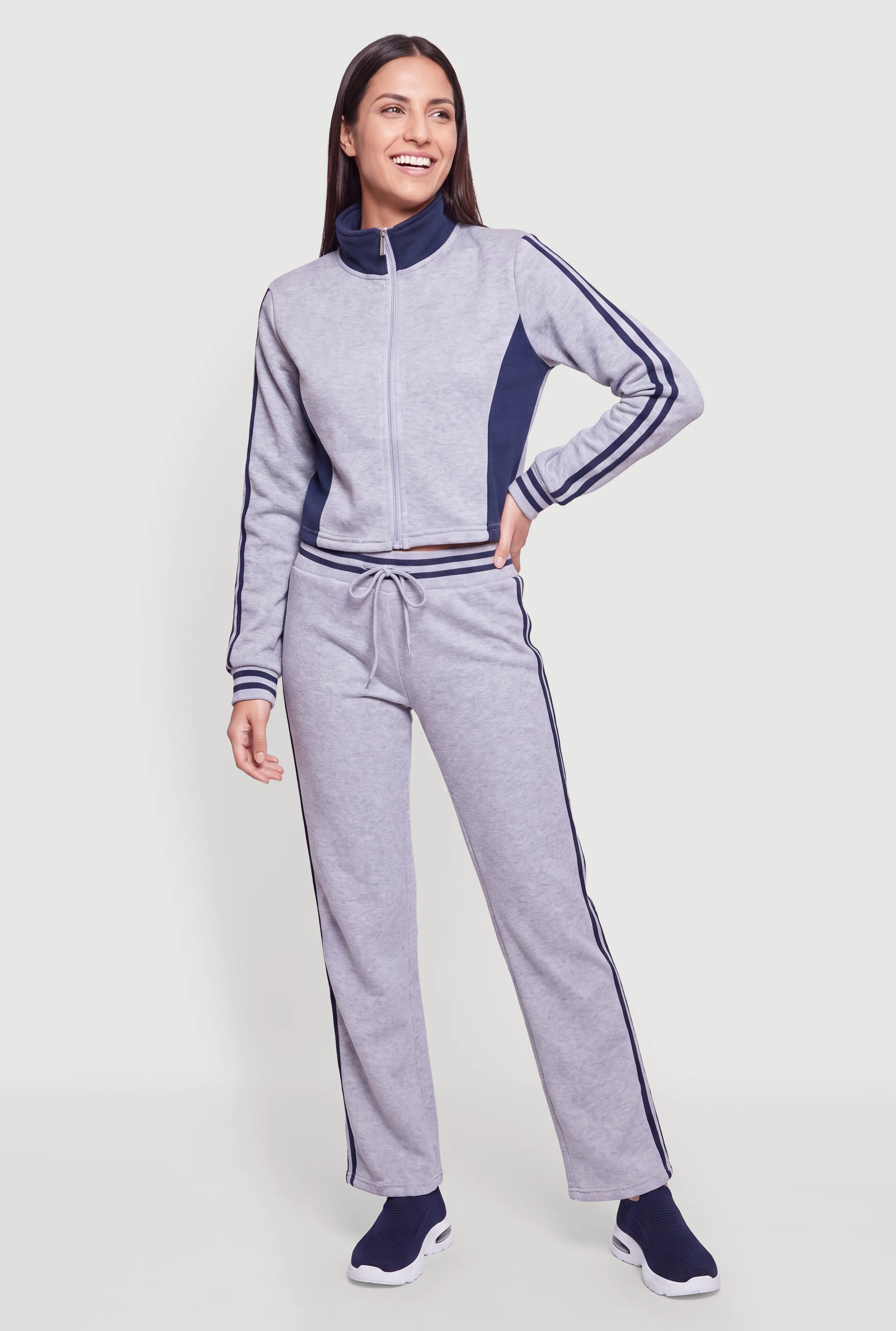 Fleece Varsity Stripe Detail Sweatpants