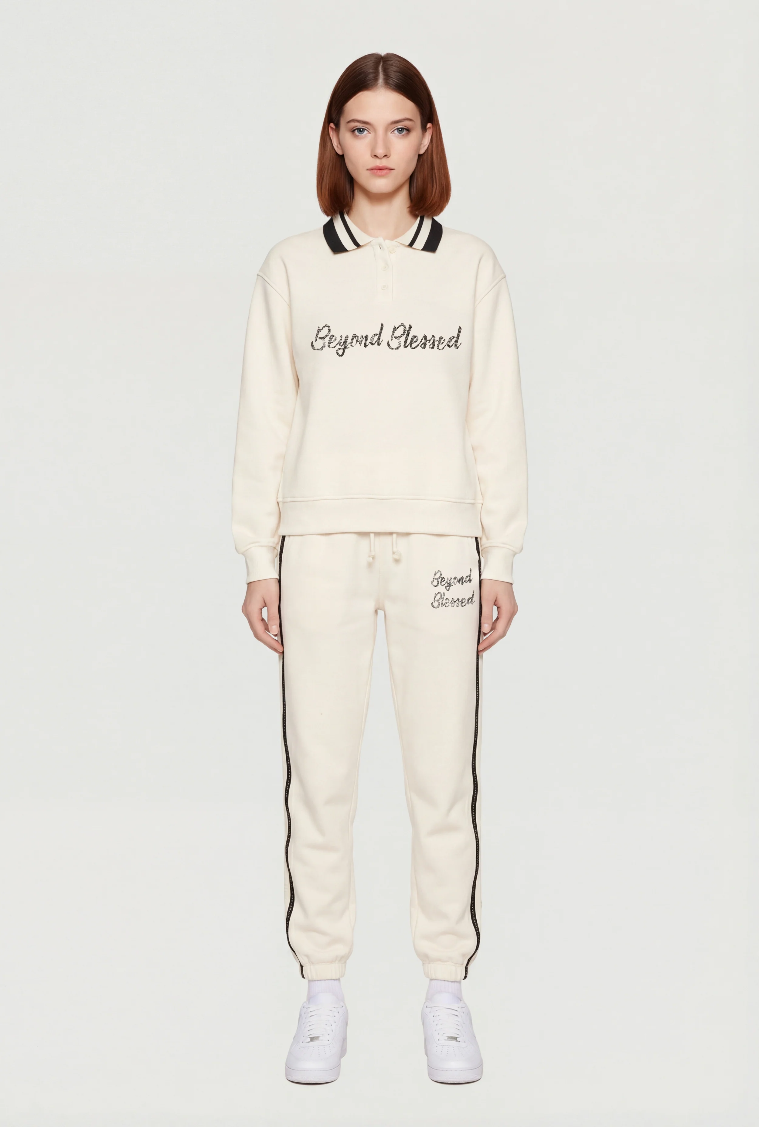 Beyond Blessed Graphic Drawstring Waist Joggers