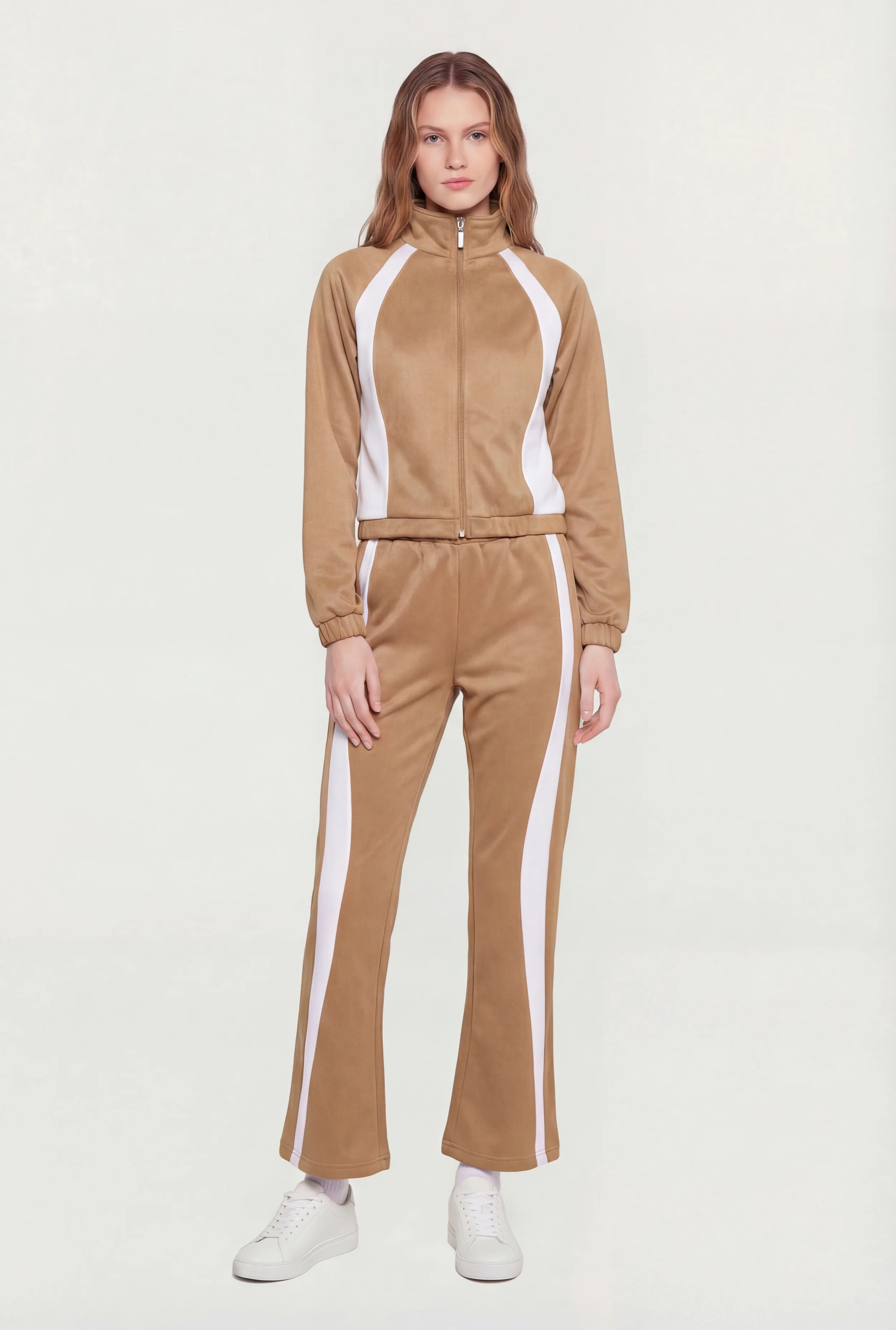 Wavy Contrast Trim Pull On Sweatpants
