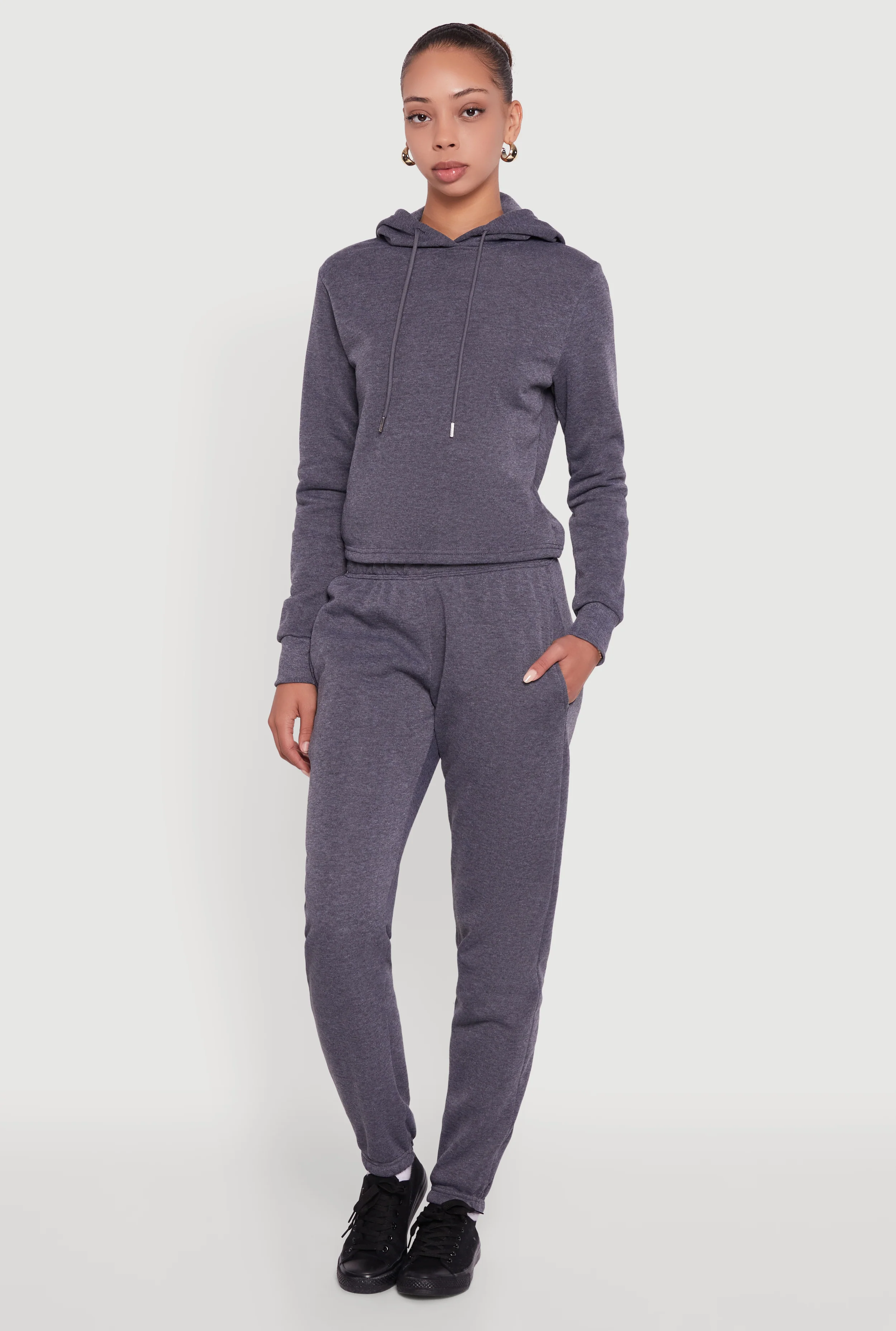 High Waisted Fleece Lined Sweatpants