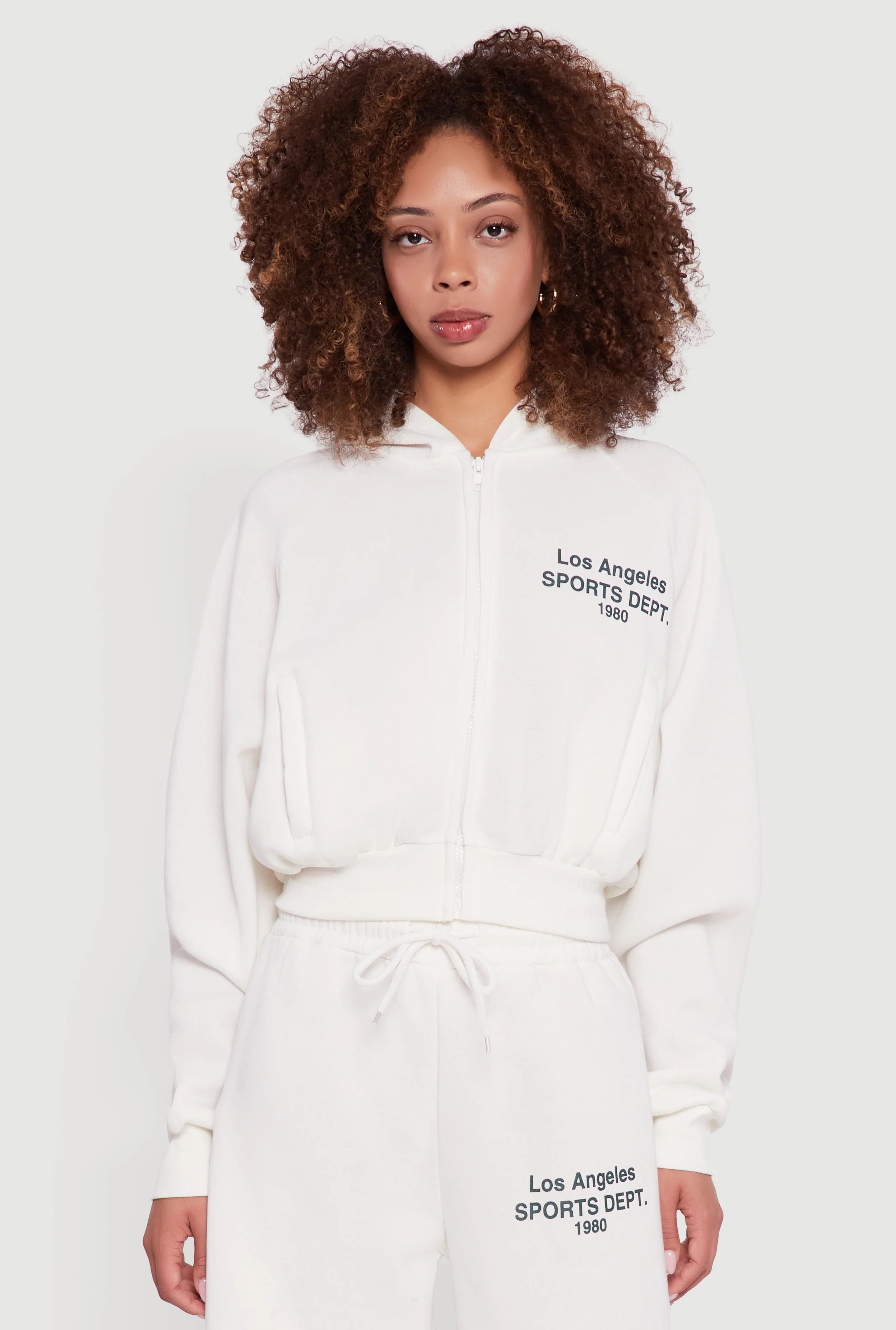 Los Angeles Graphic Zip Front Hoodie