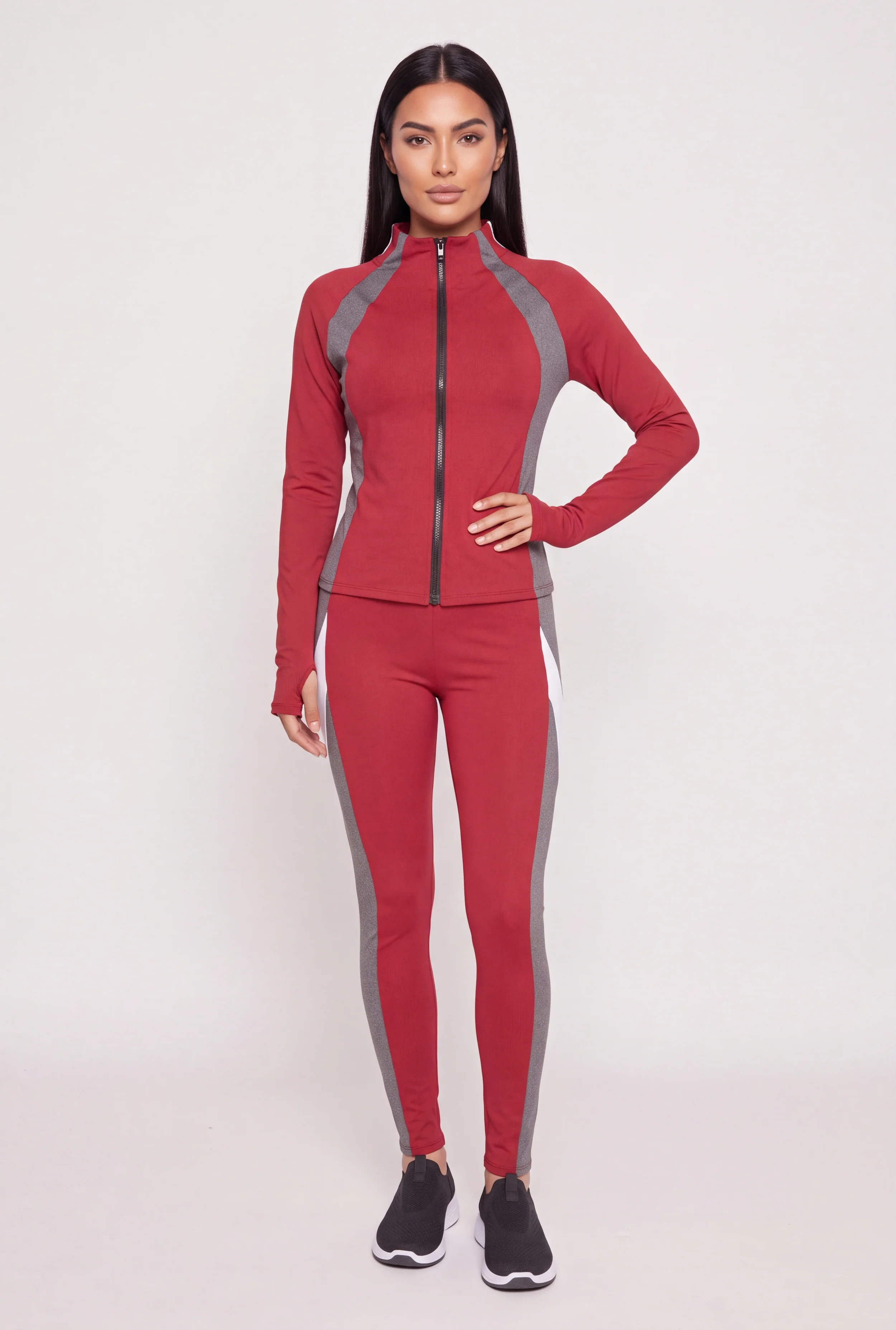Color Blocked High Waisted Leggings