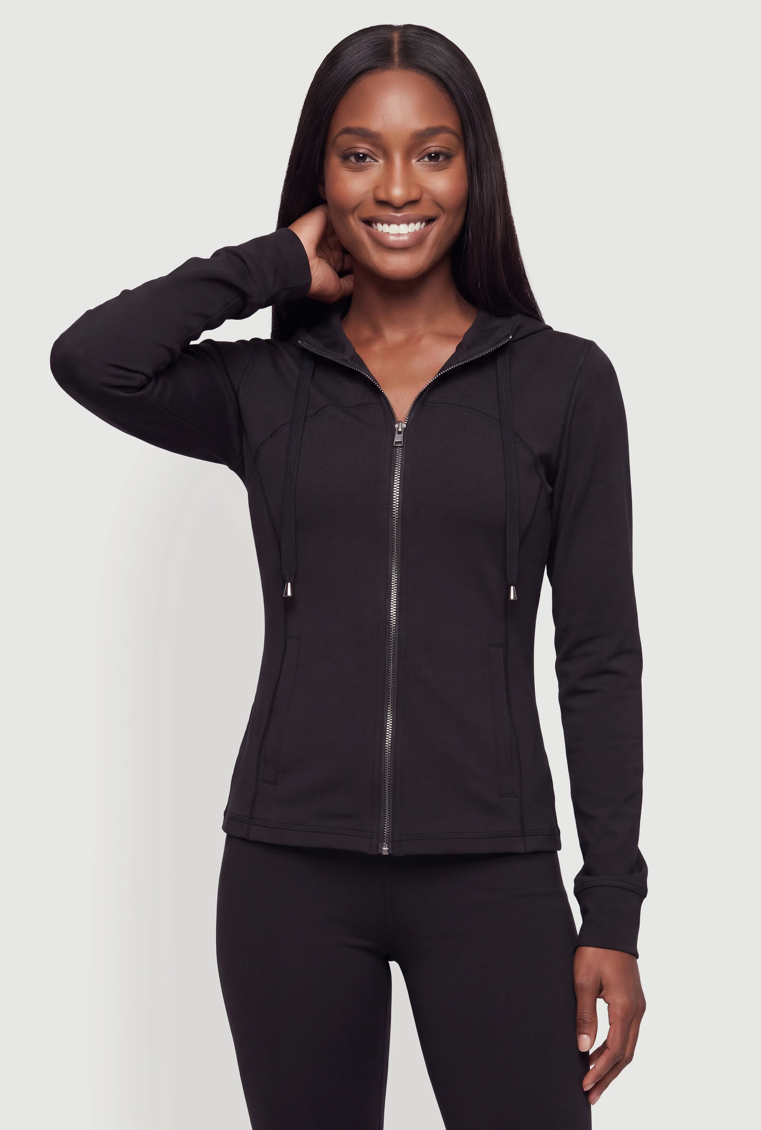 Zip Up Hooded Active Jacket