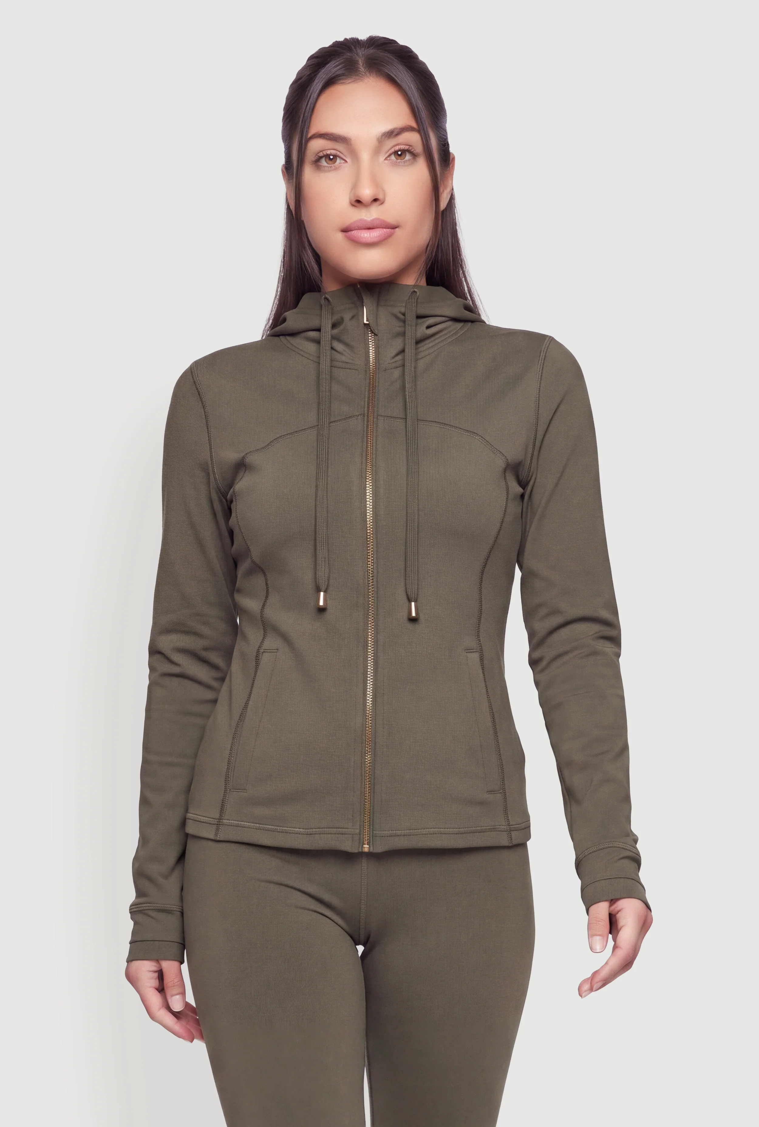 Zip Up Hooded Active Jacket