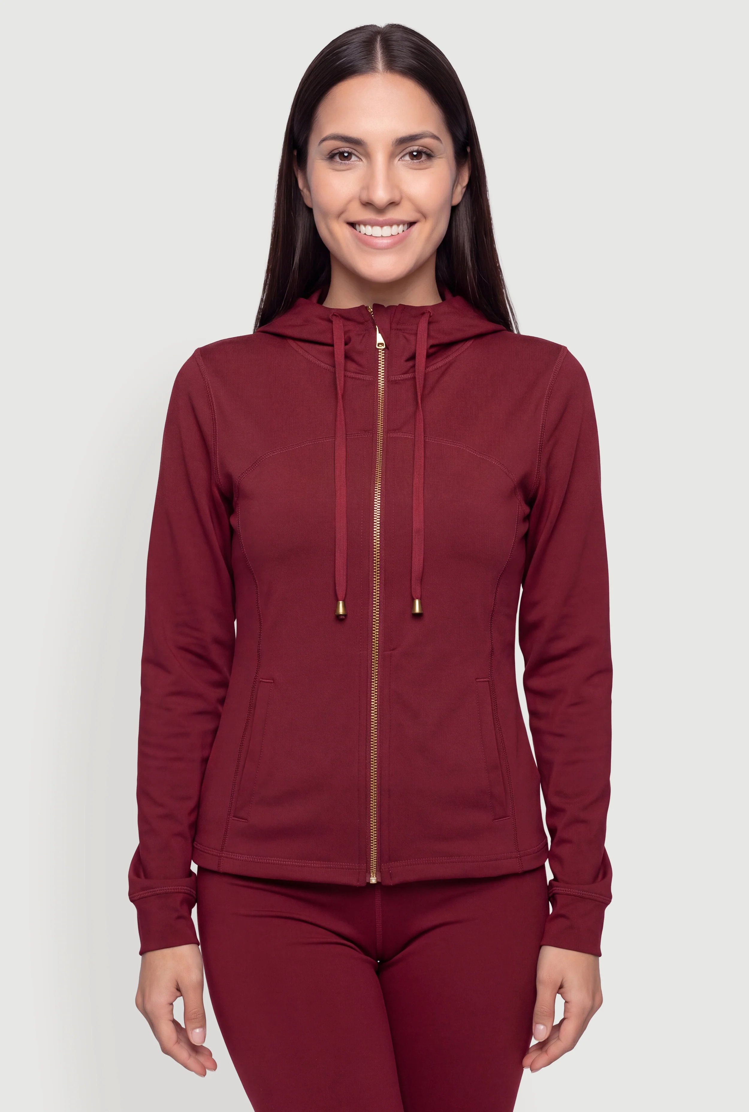 Zip Up Hooded Active Jacket