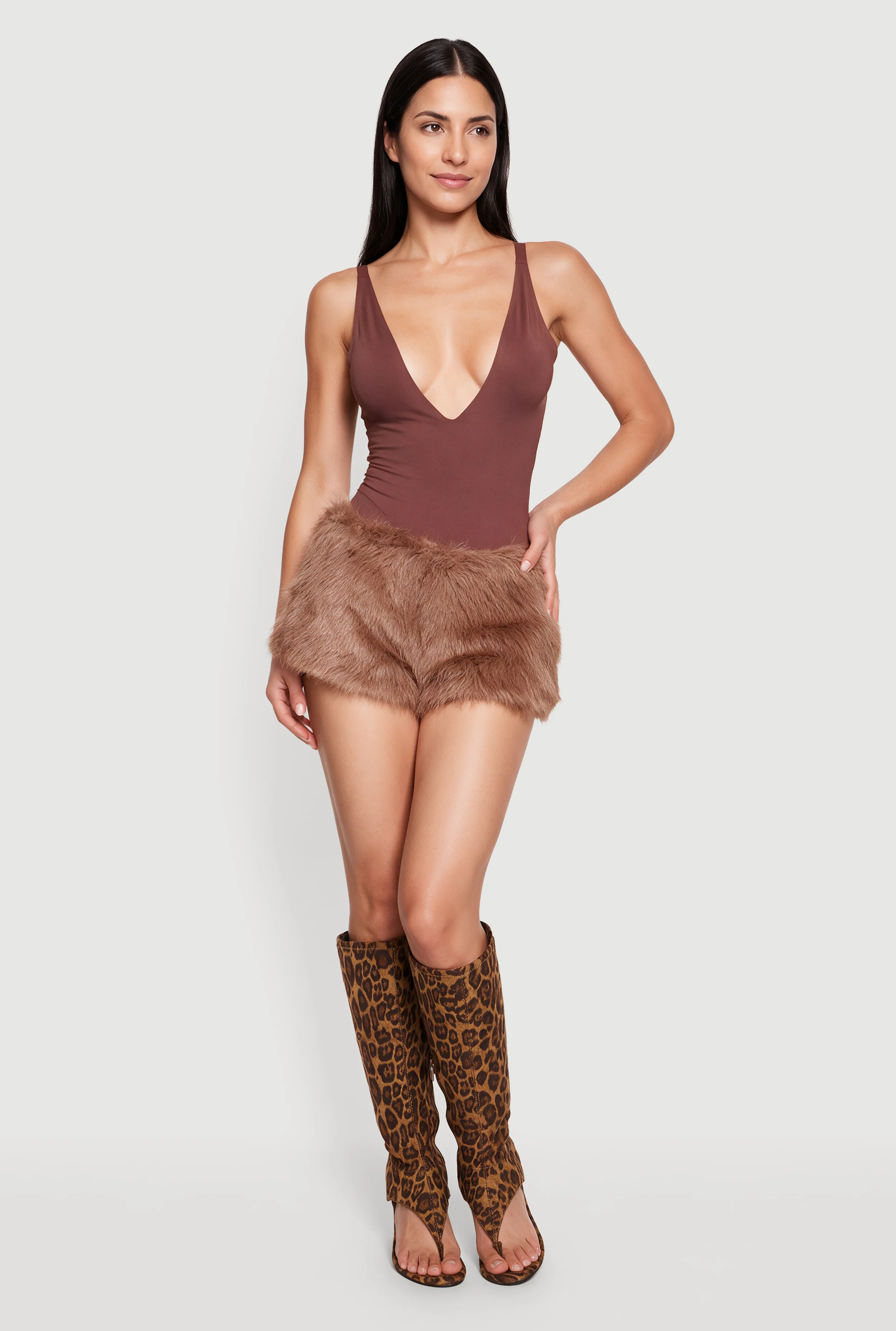 Faux Fur Micro Shorts