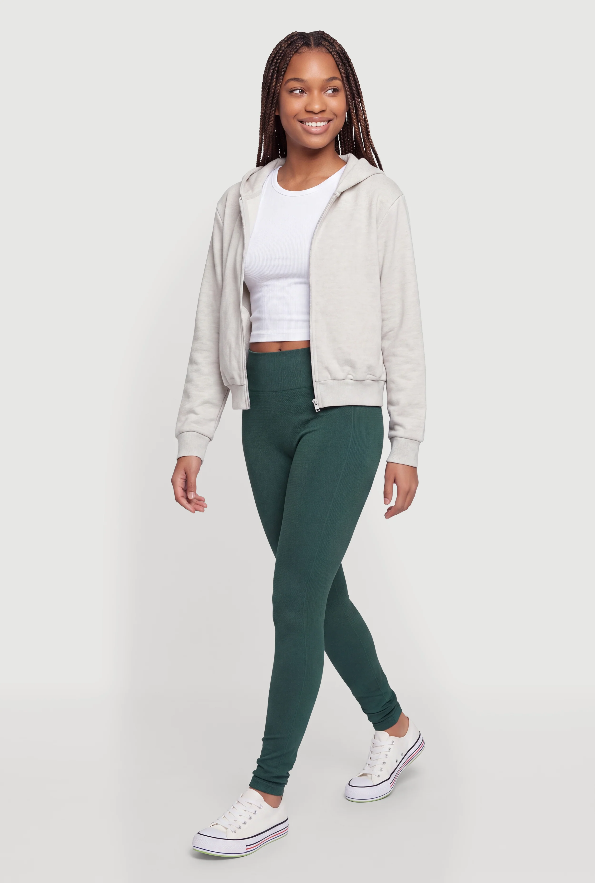 Fleece Lined Compression Rib Seamless Leggings