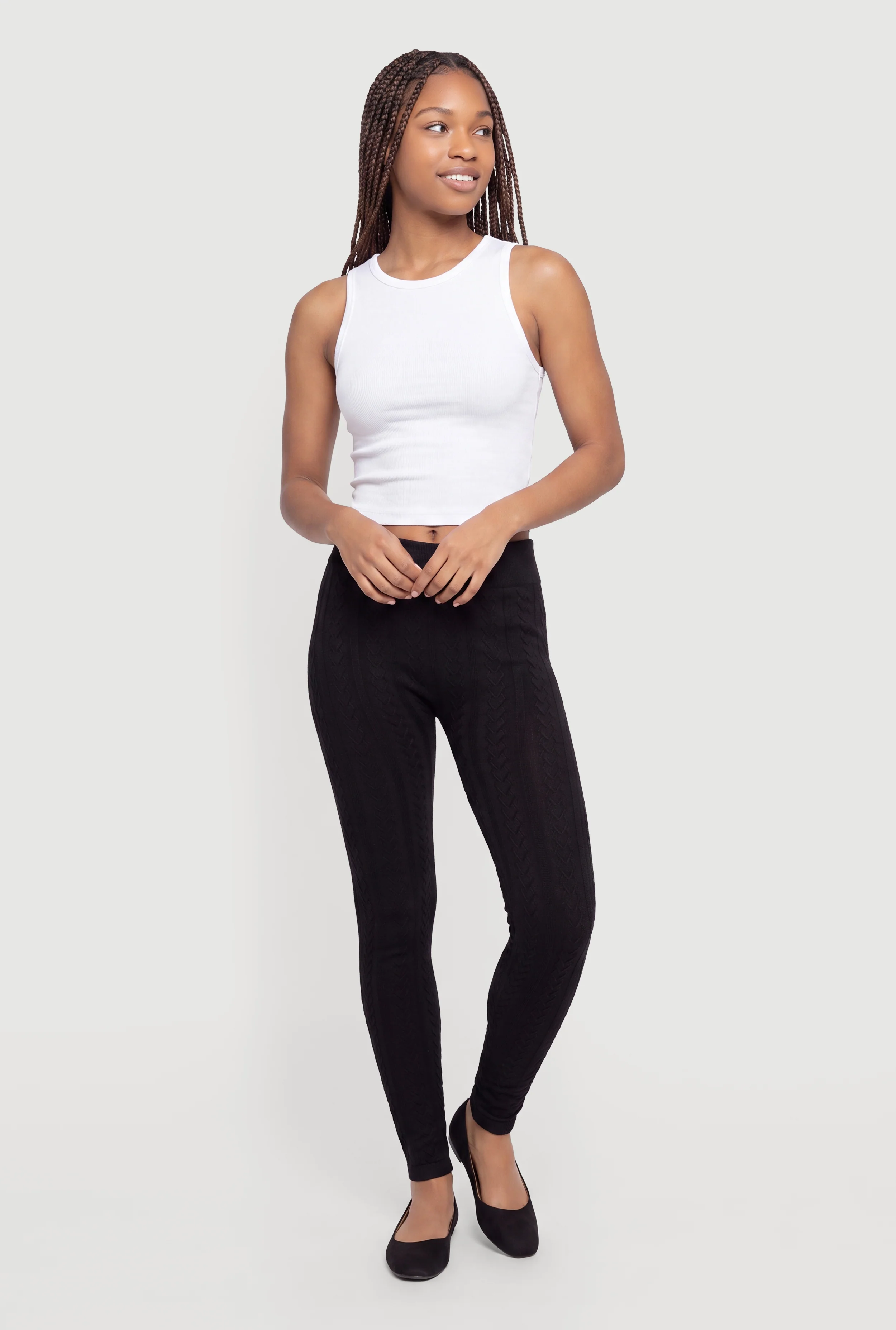 Seamless Textured Knit High Waisted Leggings