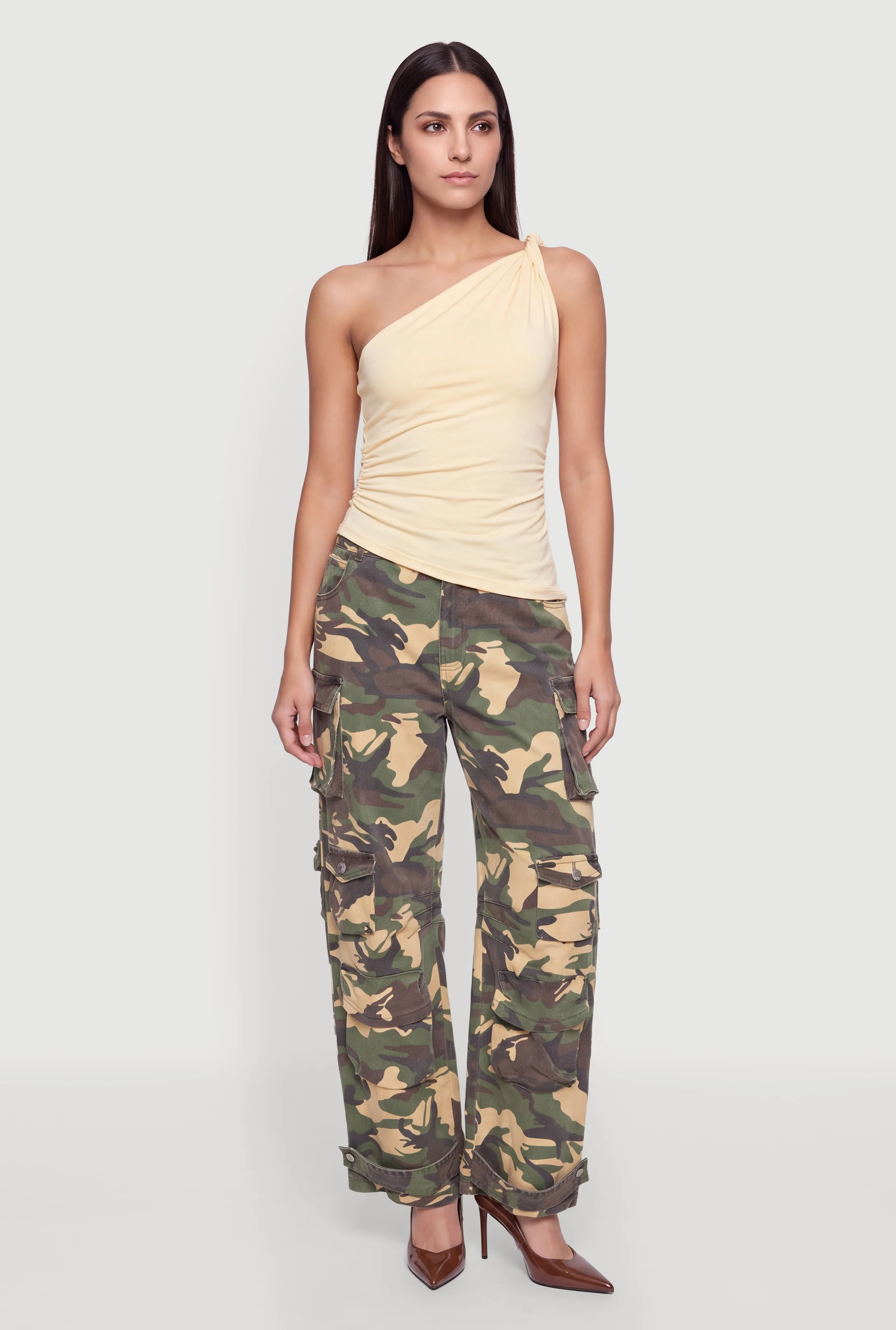 Camouflage Multi Pocket Cargo Jeans