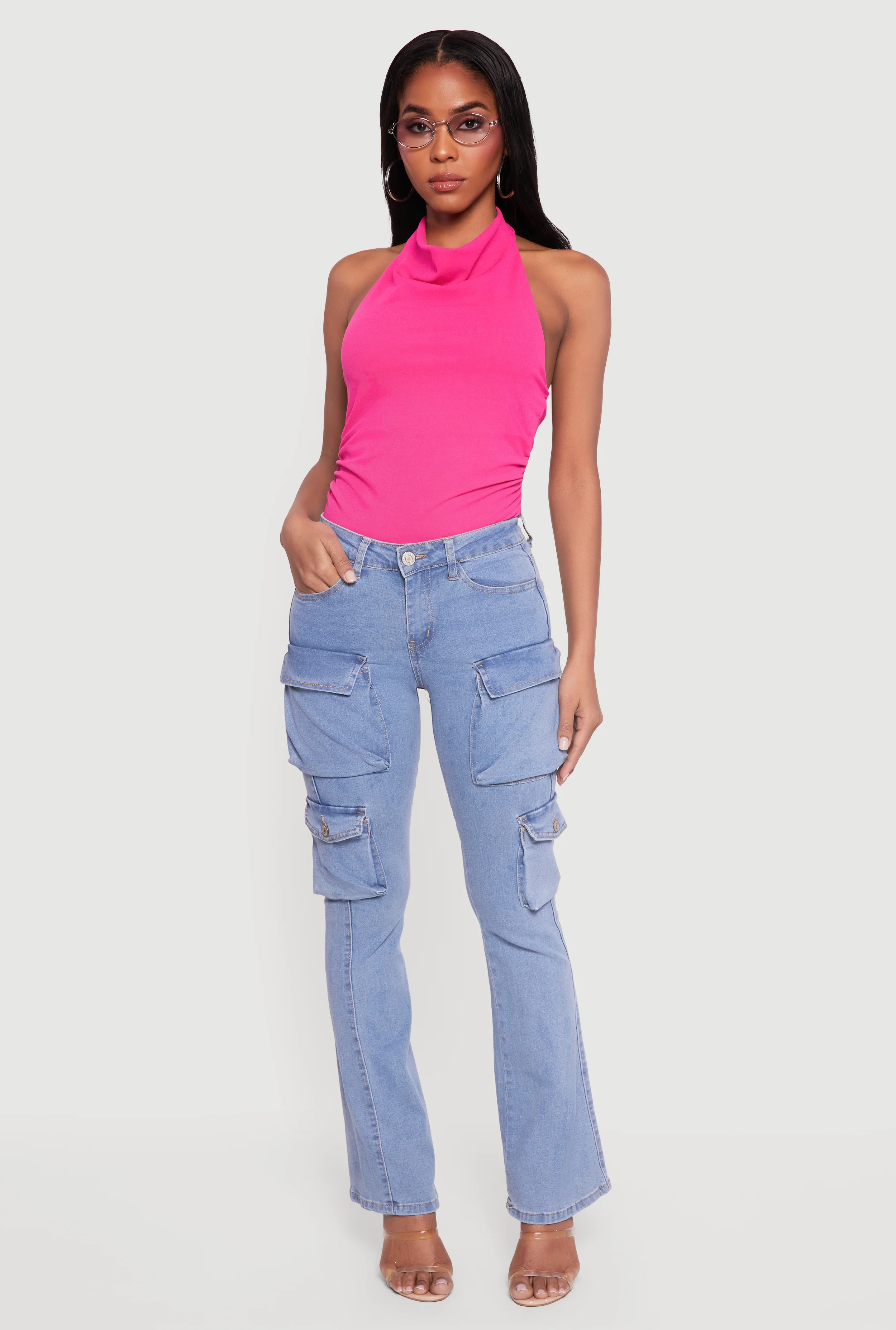 VIP Mid Rise Bootcut Cargo Jeans