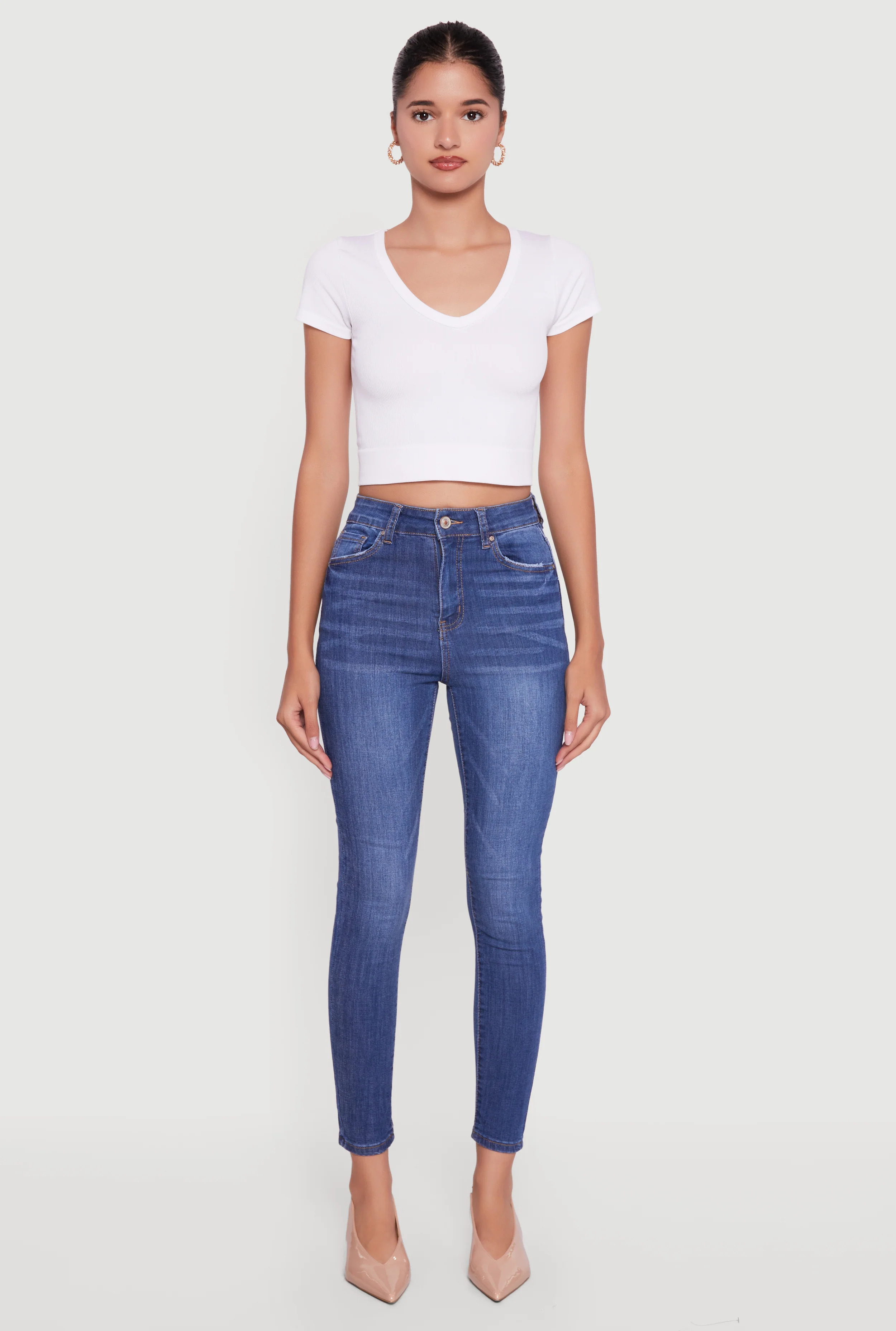 WAX High Waisted Stretch Skinny Jeans