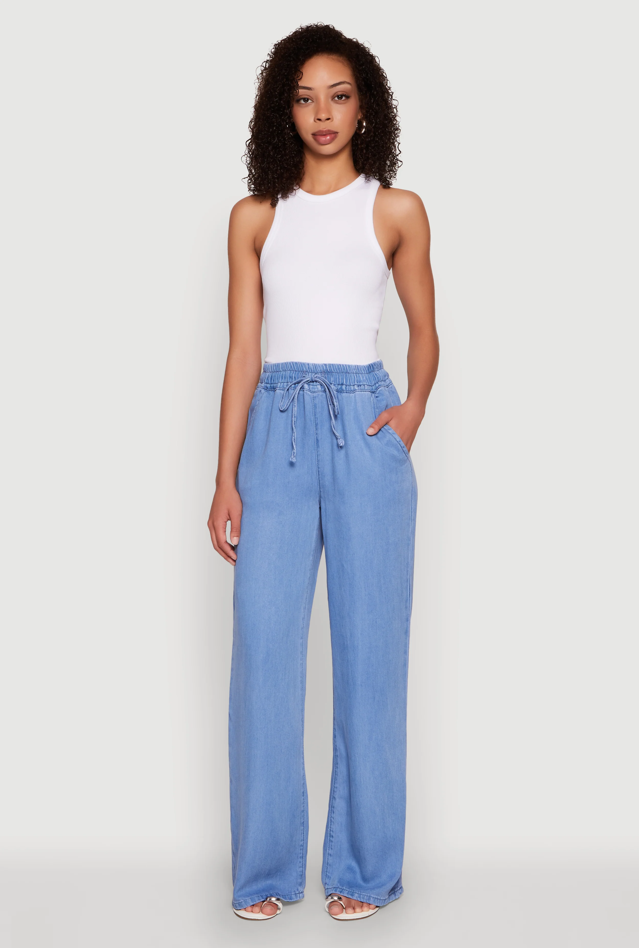 WAX Chambray Palazzo Pants