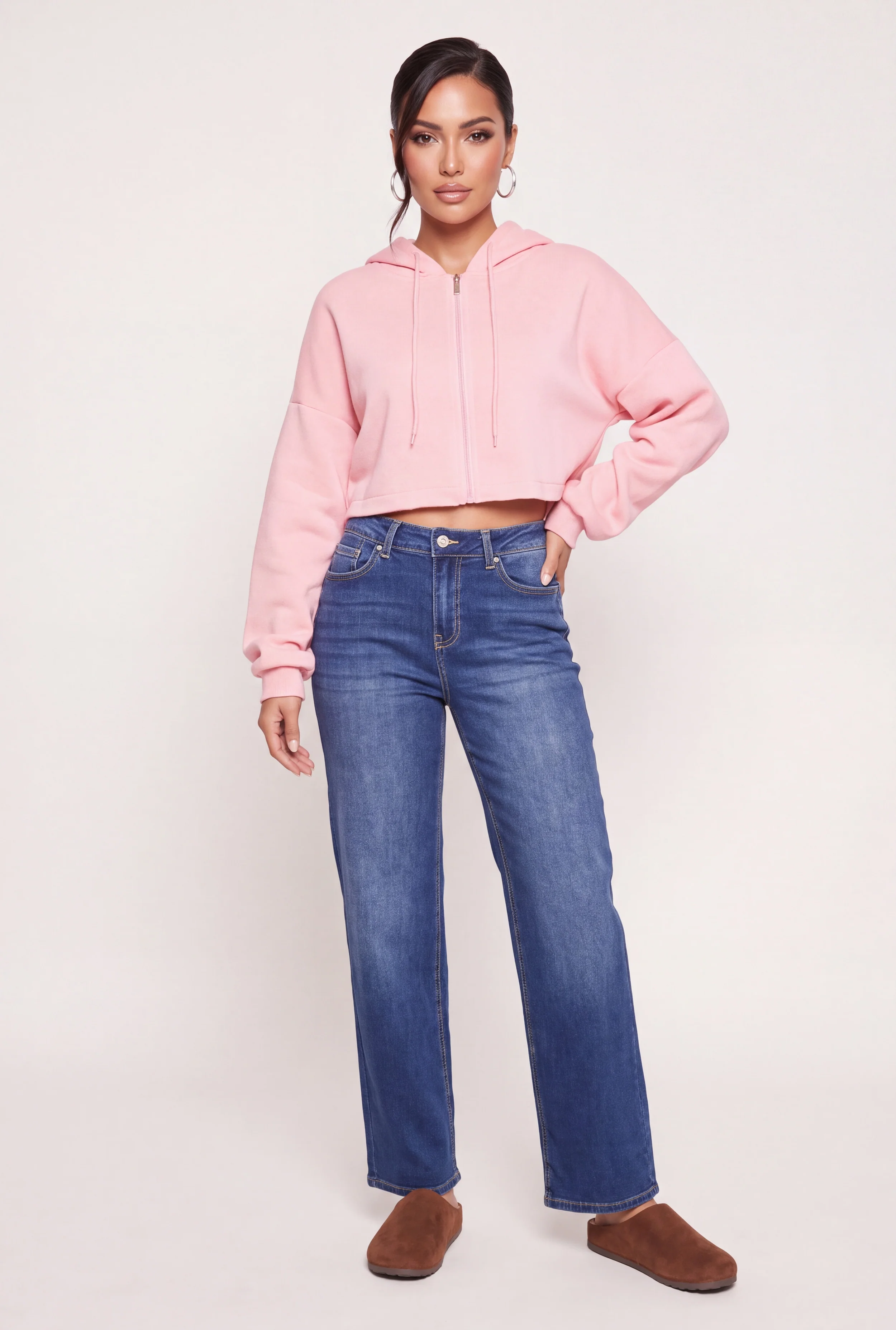 WAX Loose Fit Straight Leg Jeans