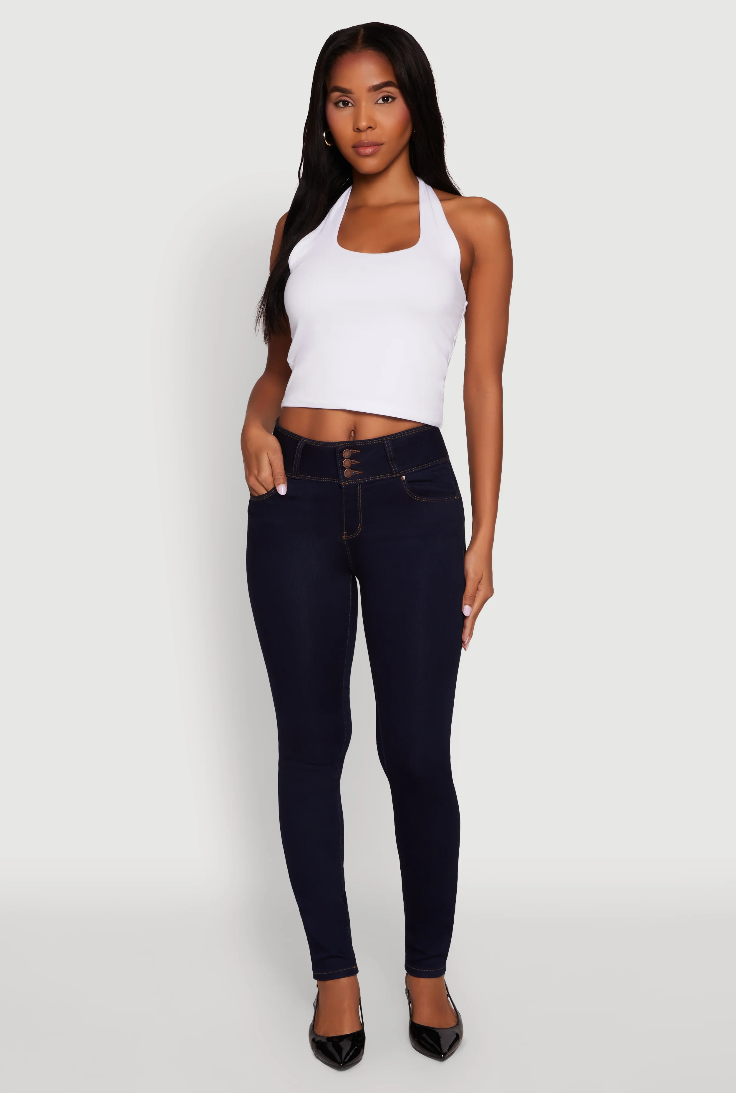 WAX High Waisted Push Up Skinny Jeans