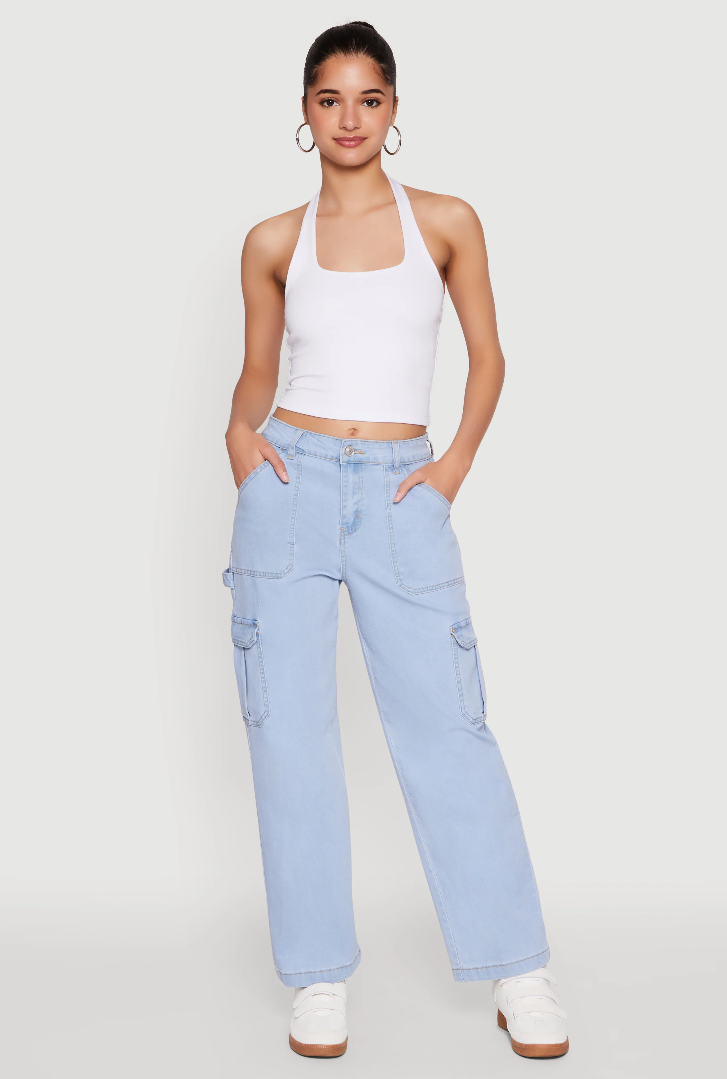 WAX Cargo Straight Leg Carpenter Jeans