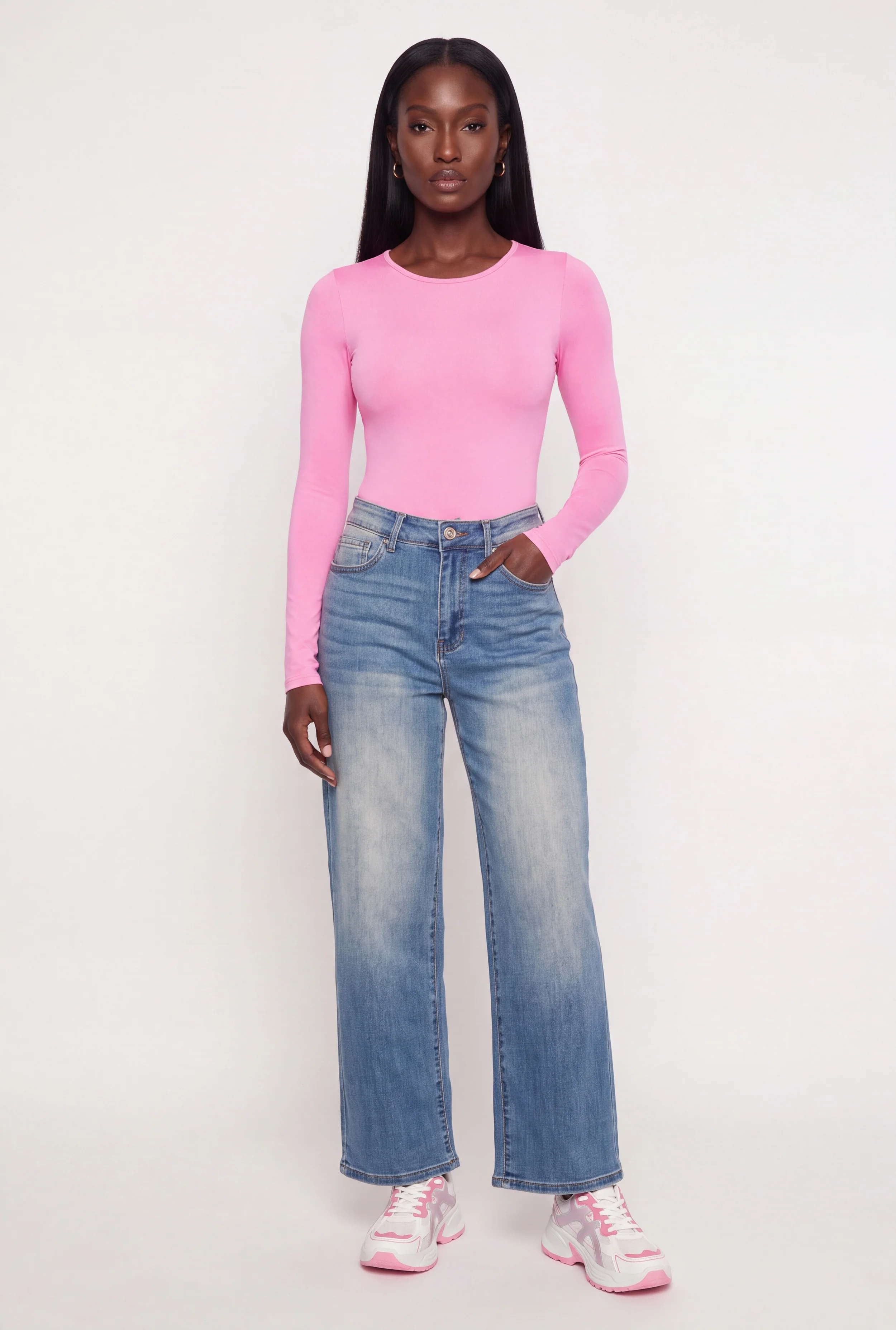 WAX Loose Fit Wide Leg Jeans