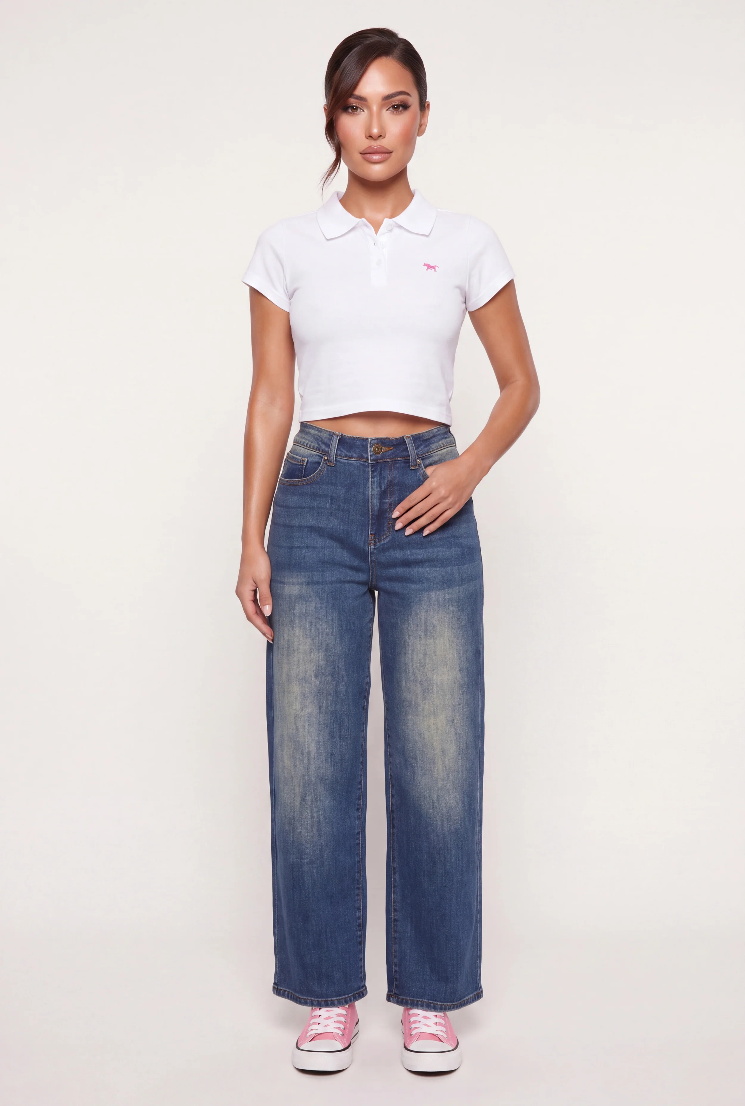 WAX Loose Fit Wide Leg Jeans