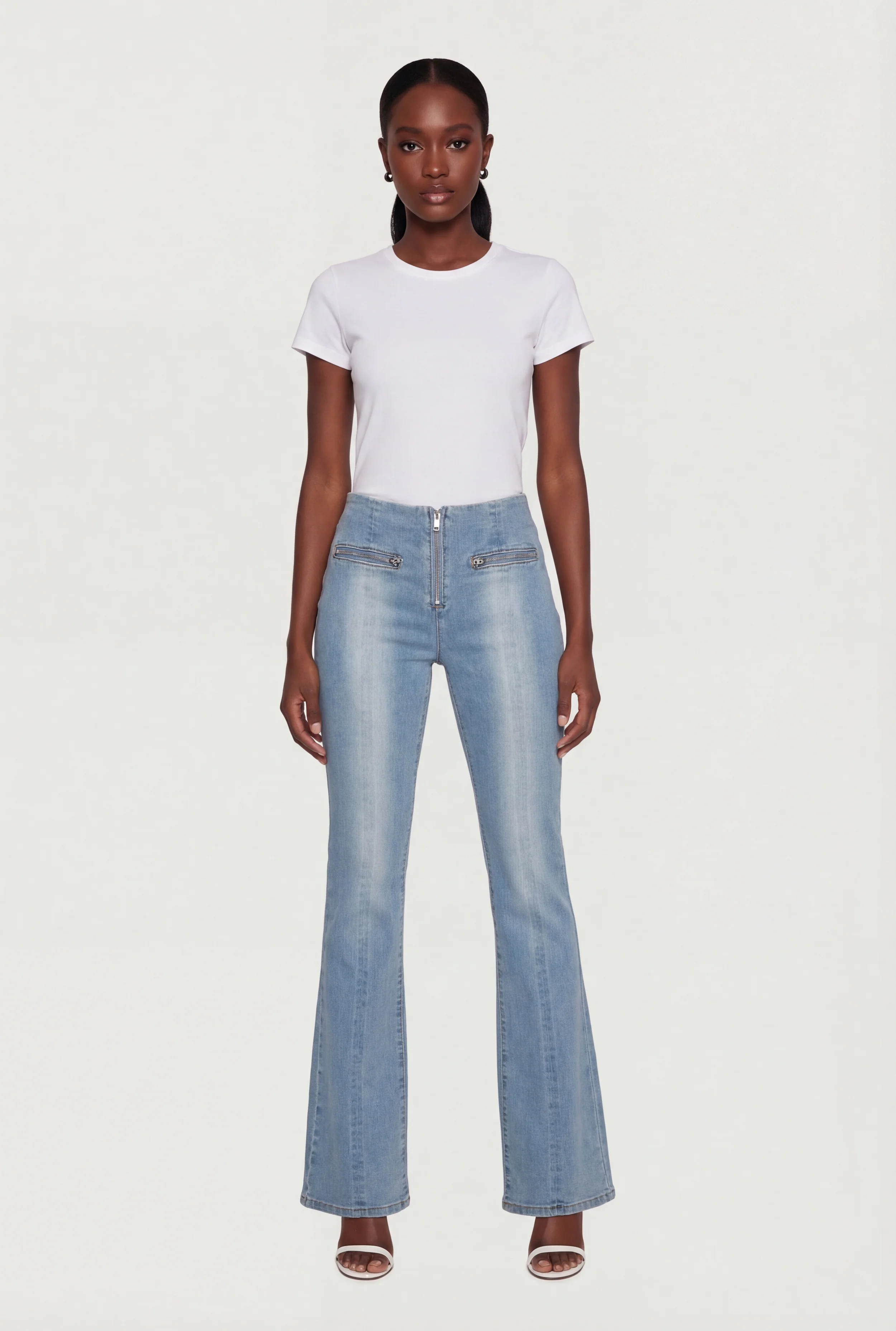 Almost Famous Zip Front Mid Rise Bootcut Jeans