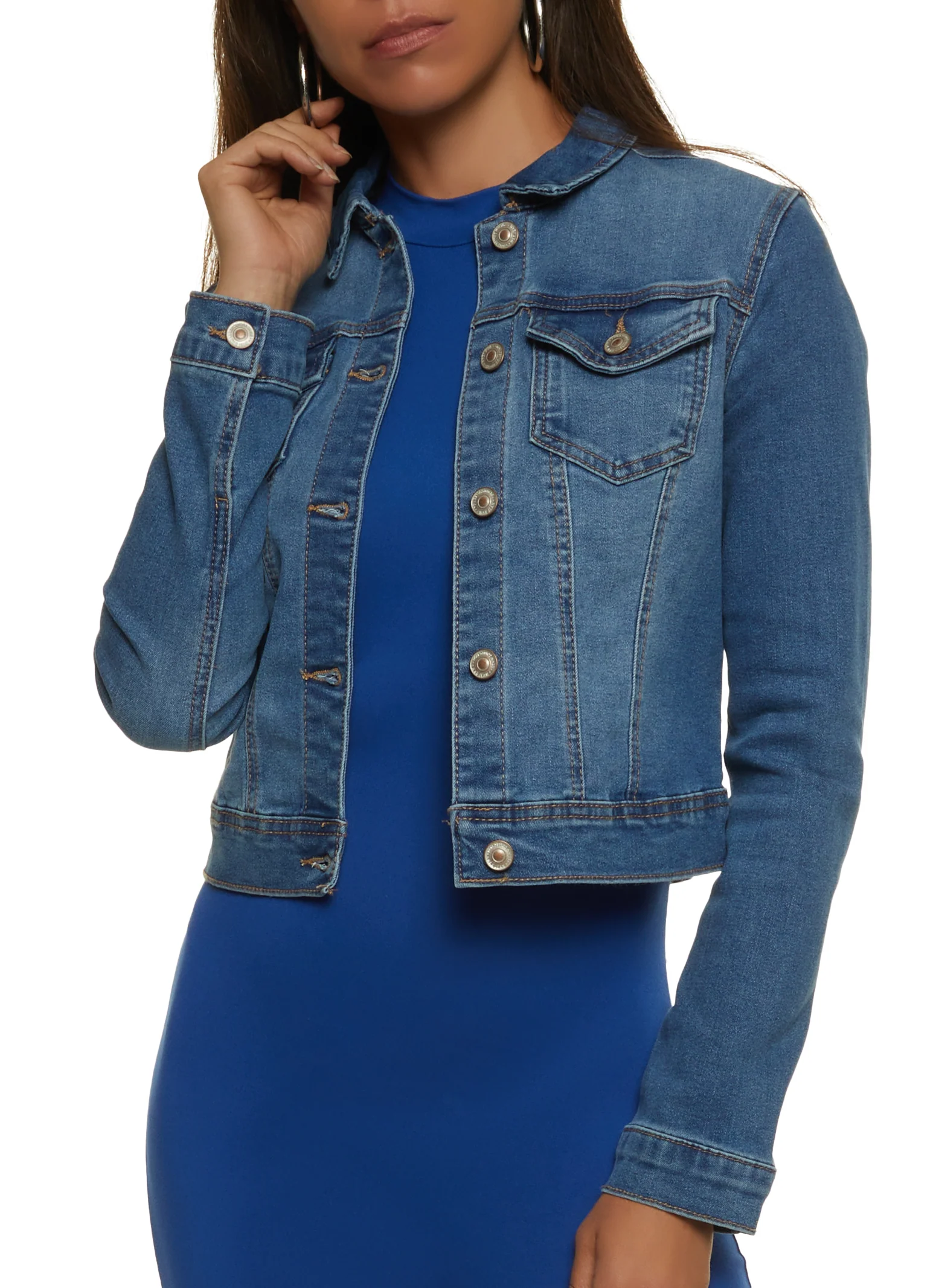 WAX Long Sleeve Denim Jacket