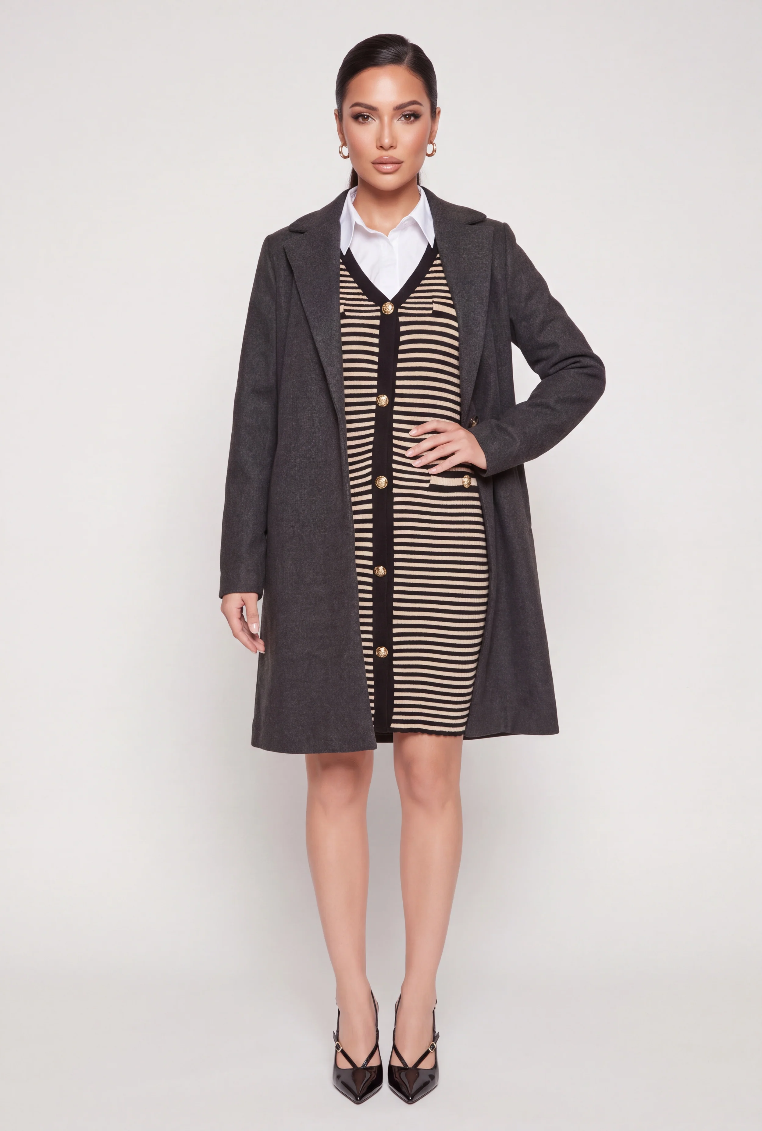 Single Breasted Long Coat