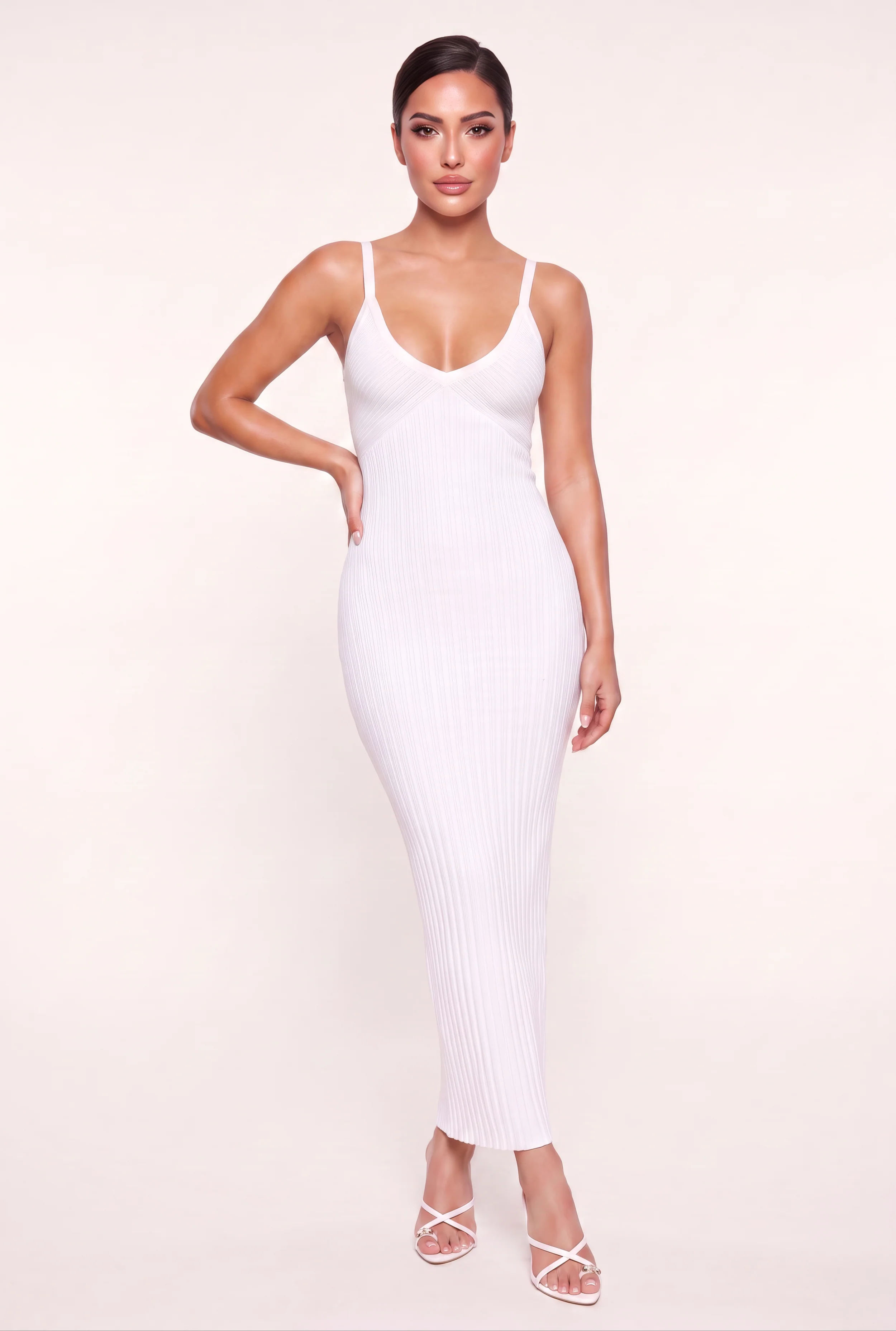Keyhole Back Sleeveless Maxi Dress