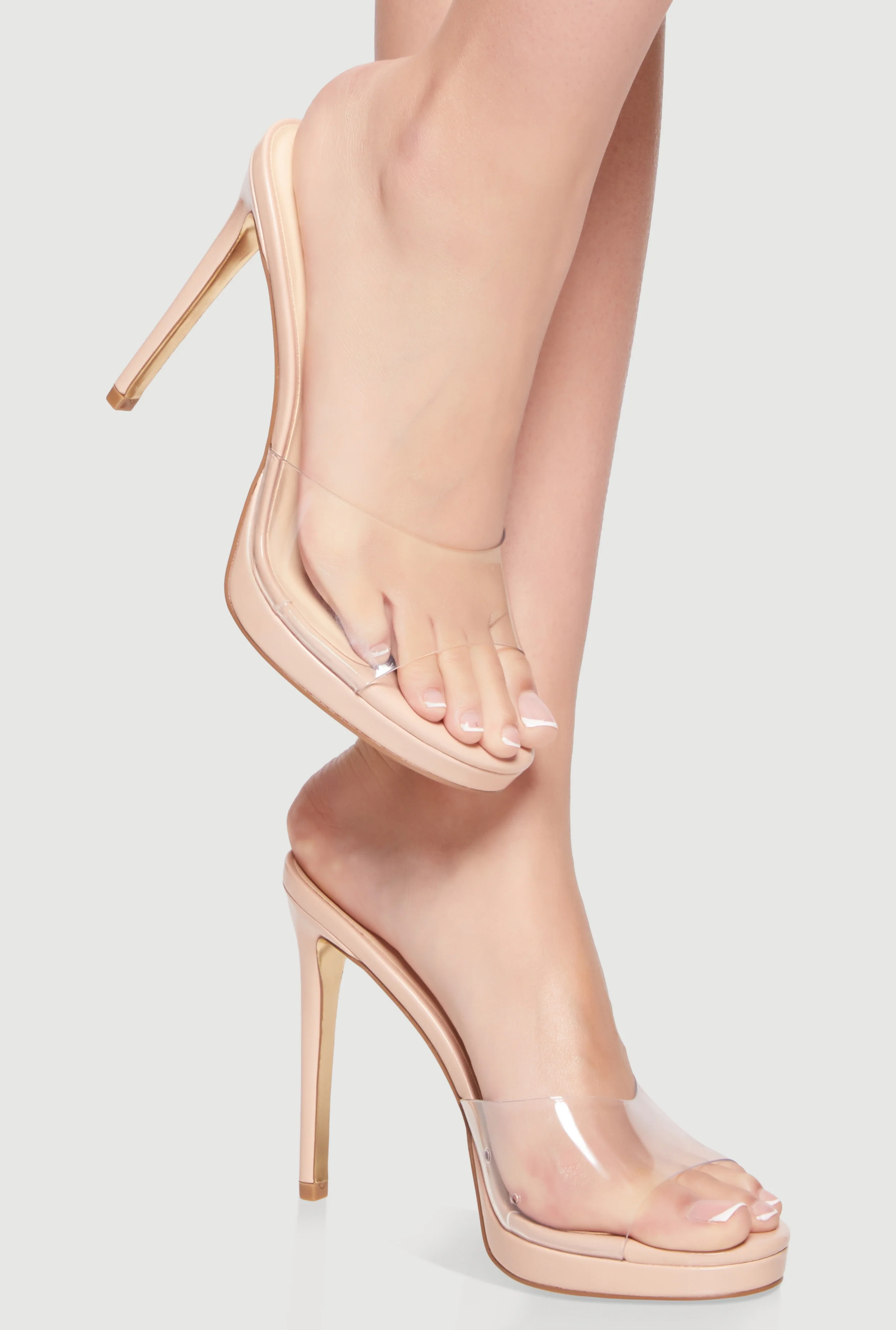 Ultra High Heel Open Toe Stiletto Mules