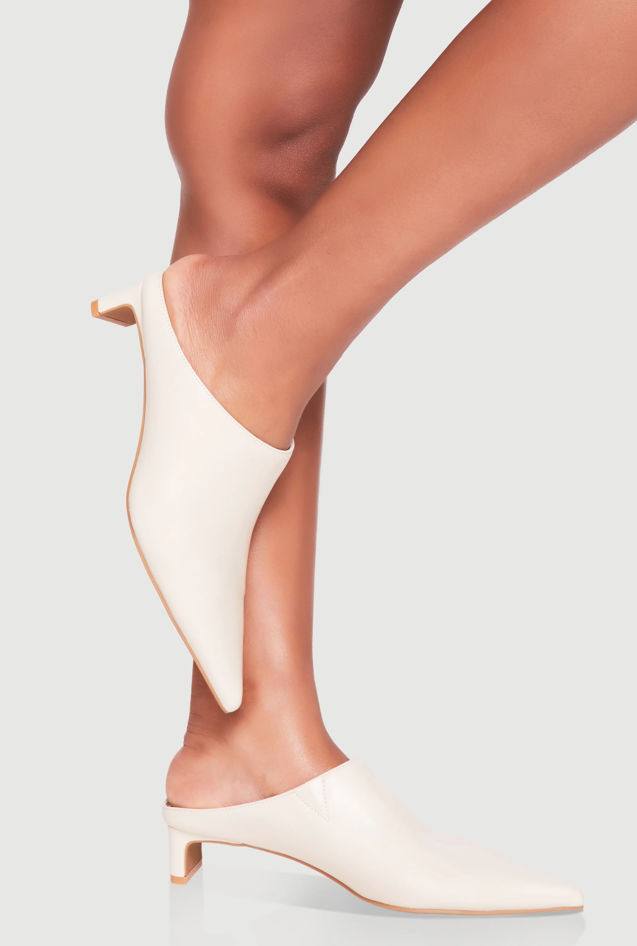 Pointy Toe Low Heel Mules