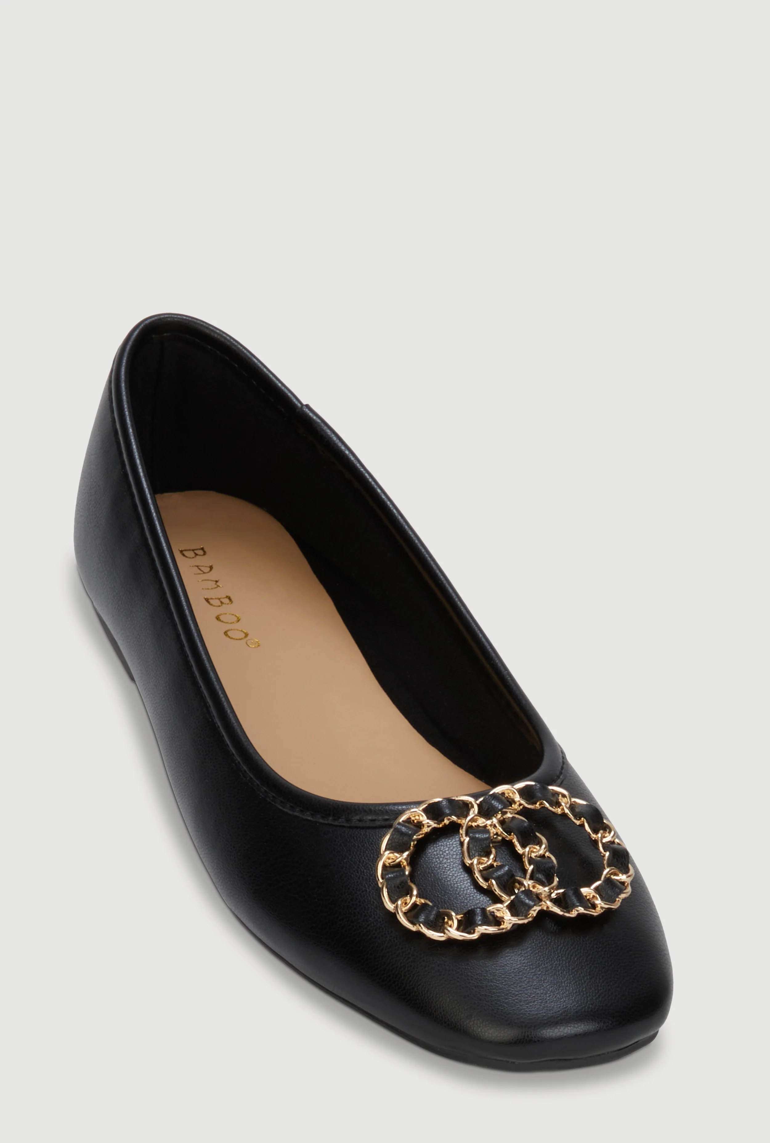Ornamental Chain Ballet Flats