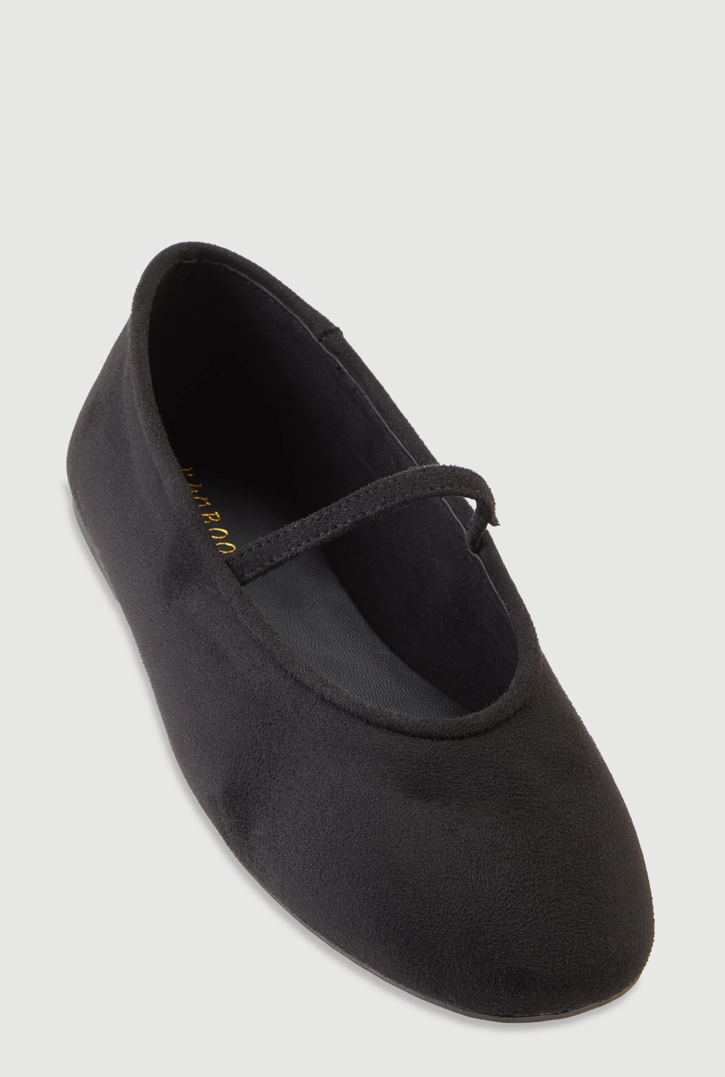 Faux Suede Mary Jane Flats