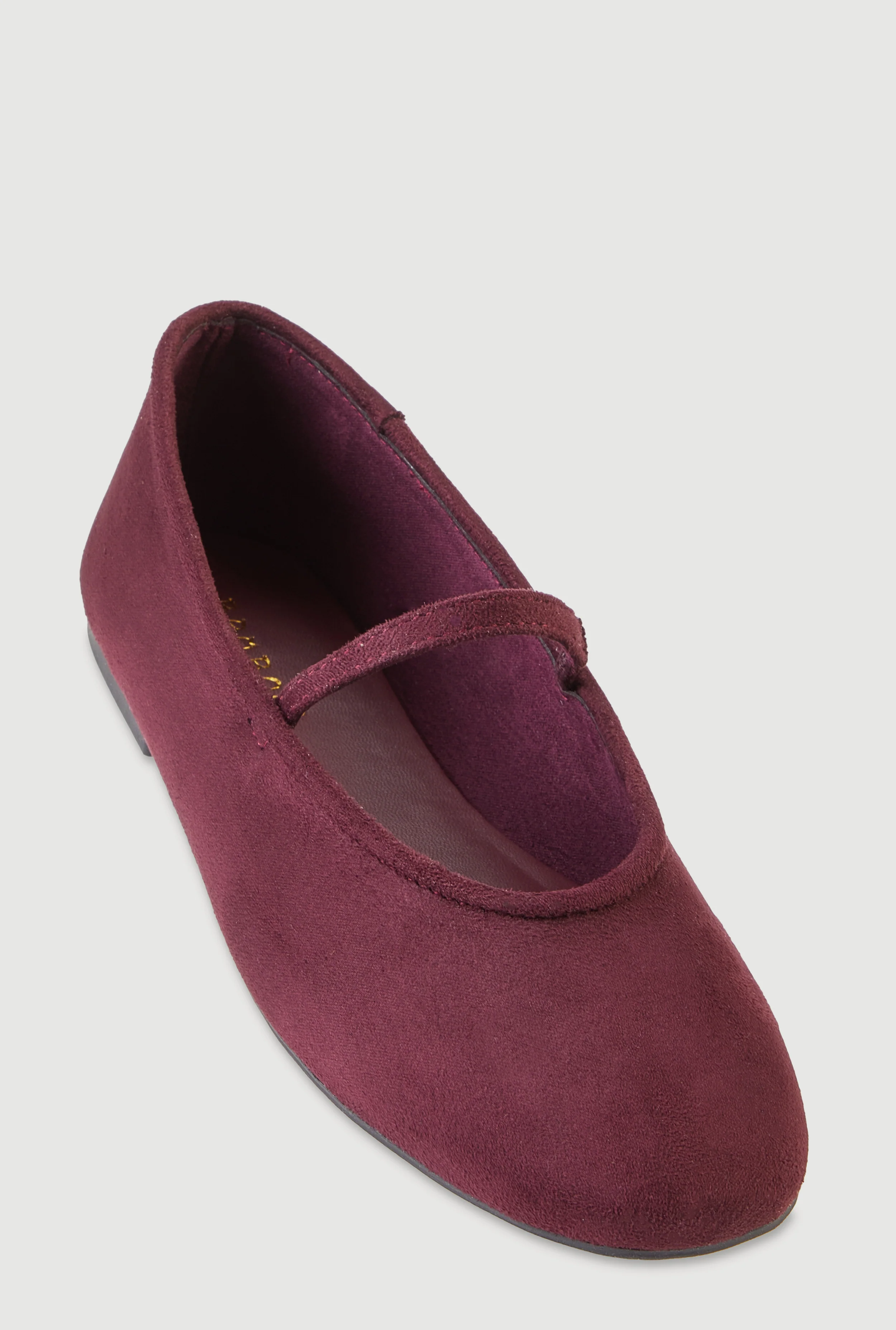 Faux Suede Mary Jane Flats